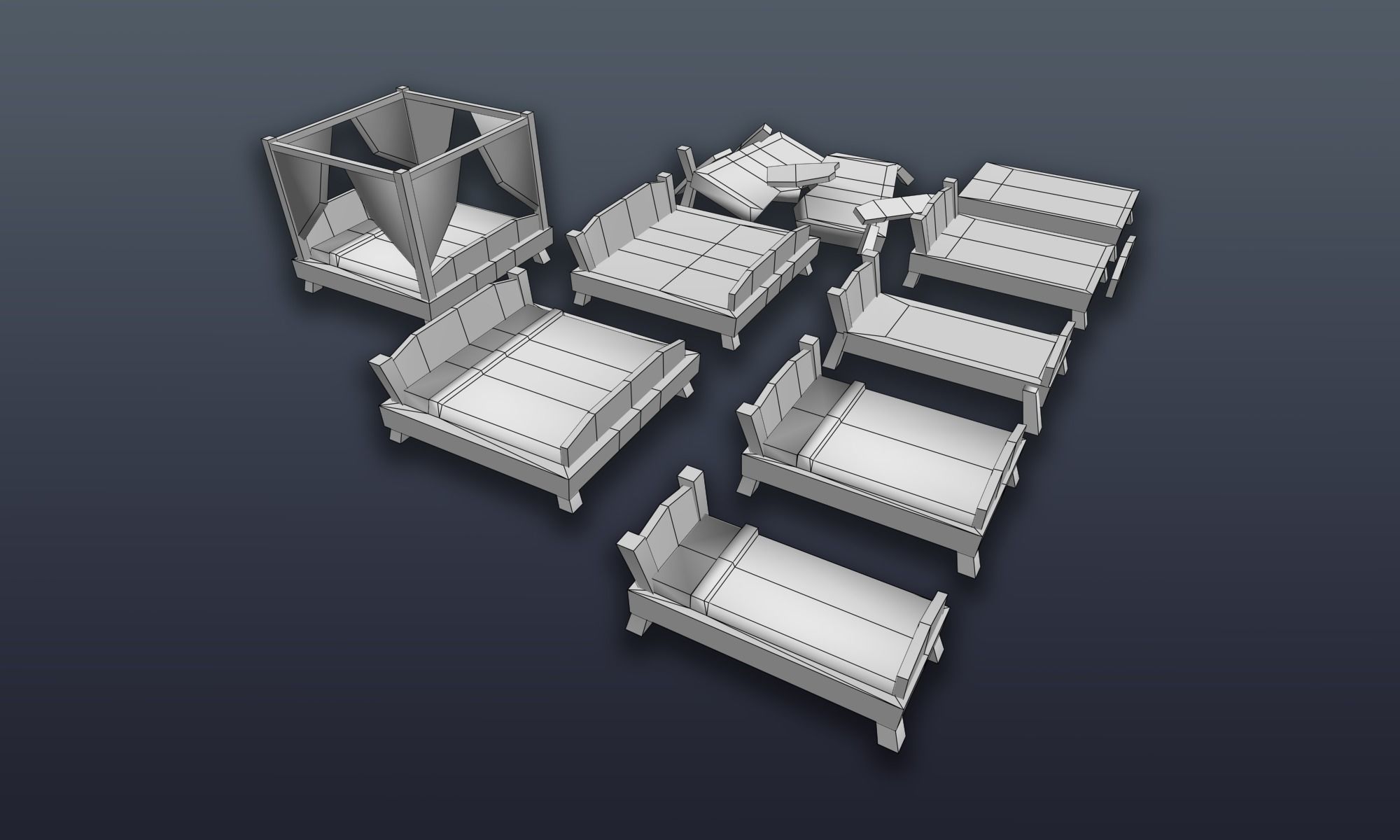 3DRT - Lowpoly Fantasy props bundle Low-poly 3D model_7