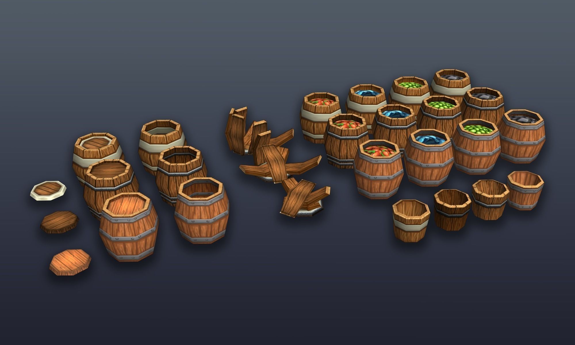3DRT - Lowpoly Fantasy props bundle Low-poly 3D model_4