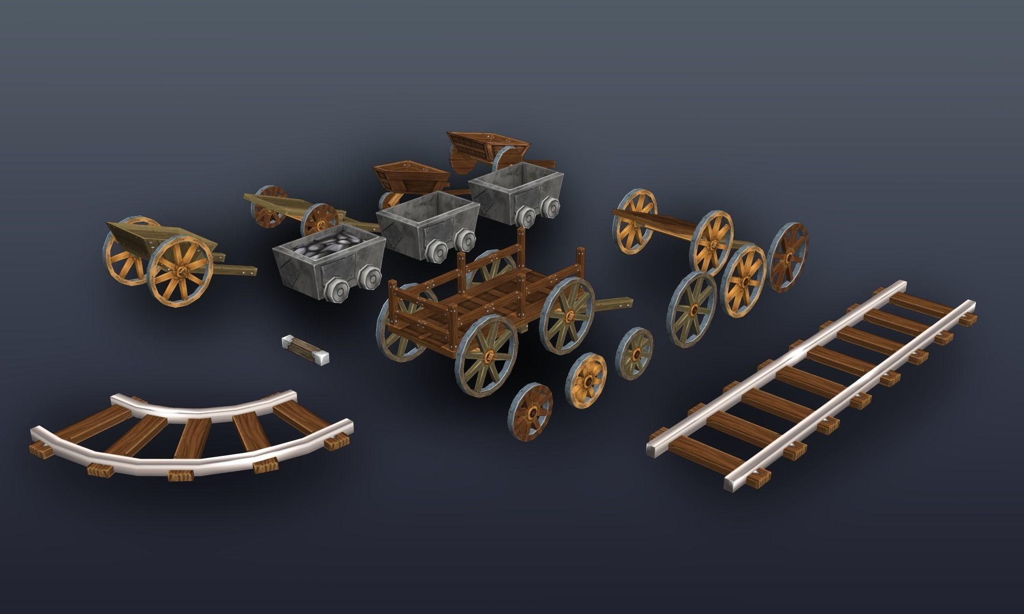 3DRT - Lowpoly Fantasy props bundle Low-poly 3D model_28