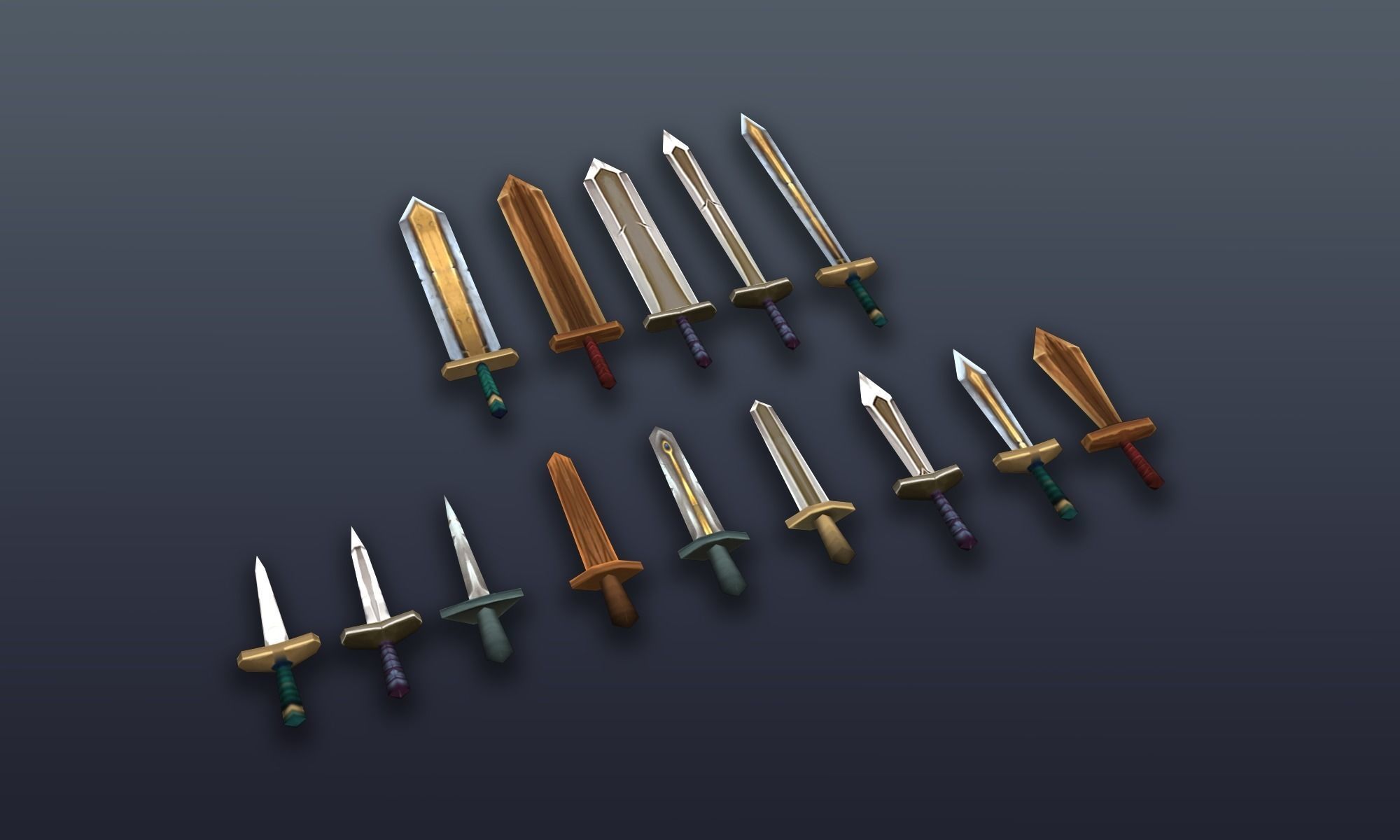 3DRT - Lowpoly Fantasy props bundle Low-poly 3D model_42