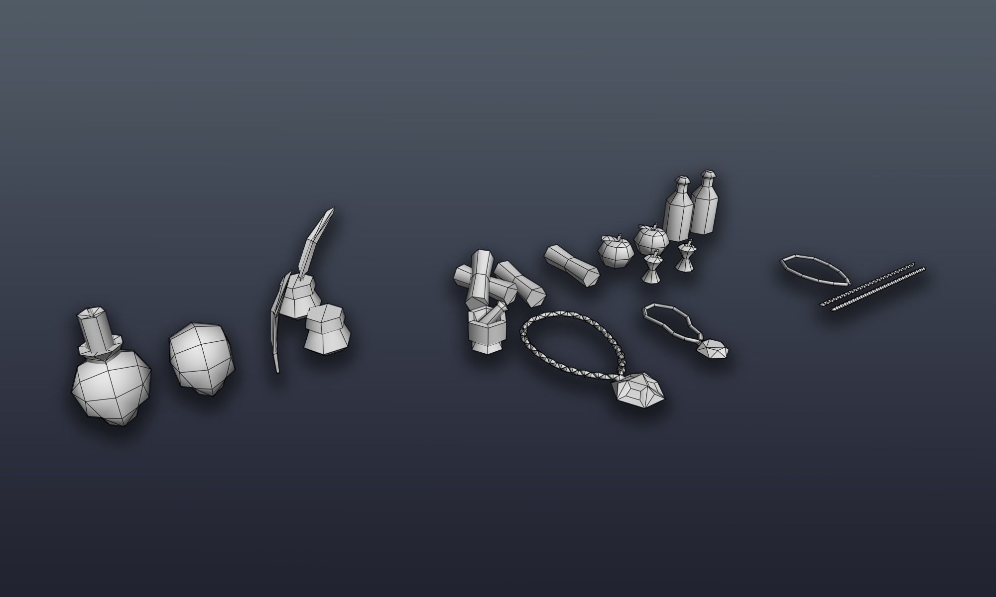 3DRT - Lowpoly Fantasy props bundle Low-poly 3D model_32