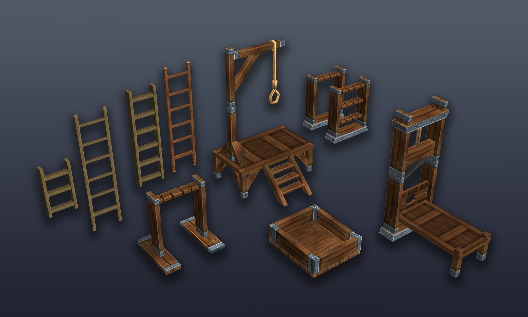 3DRT - Lowpoly Fantasy props bundle Low-poly 3D model_29