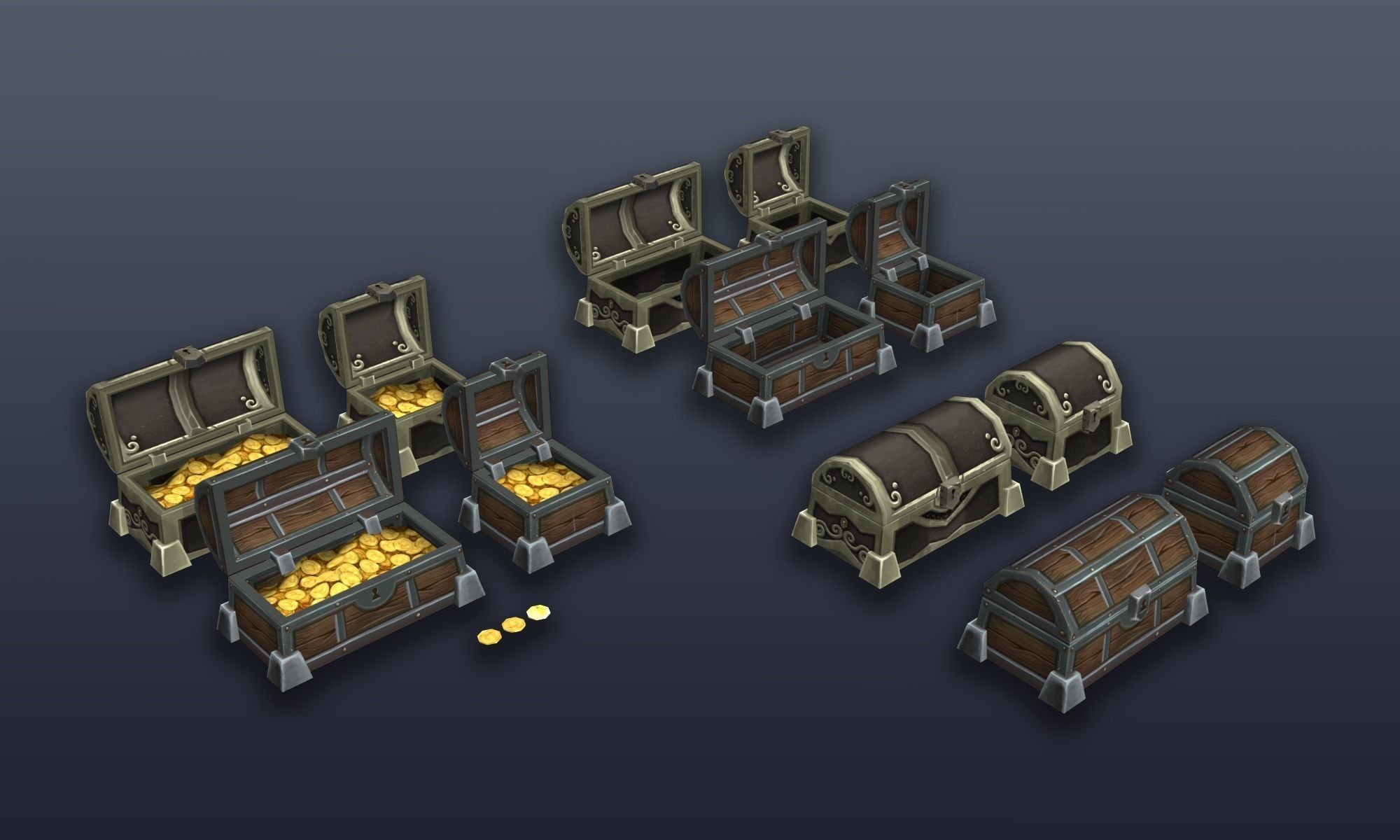 3DRT - Lowpoly Fantasy props bundle Low-poly 3D model_15