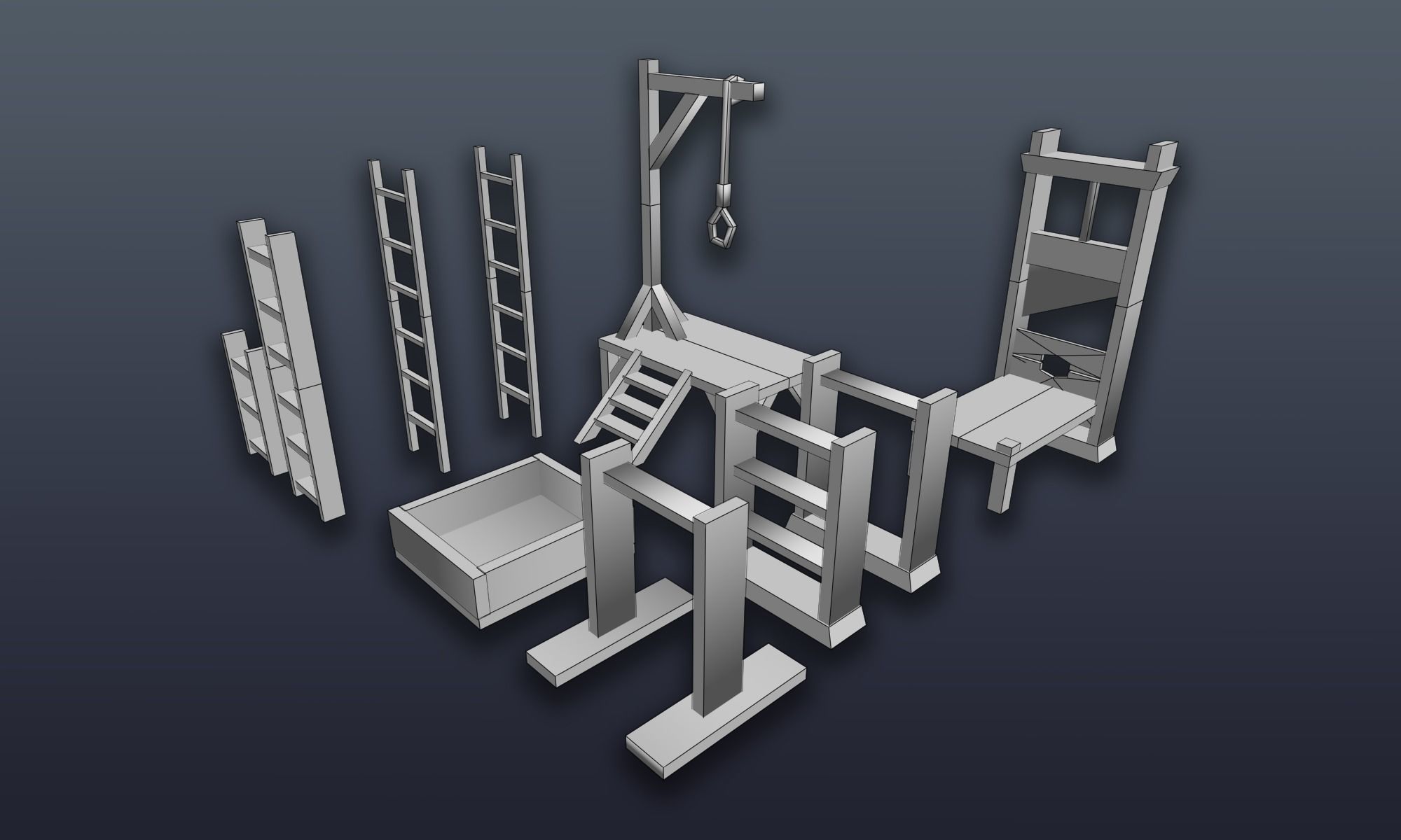 3DRT - Lowpoly Fantasy props bundle Low-poly 3D model_30
