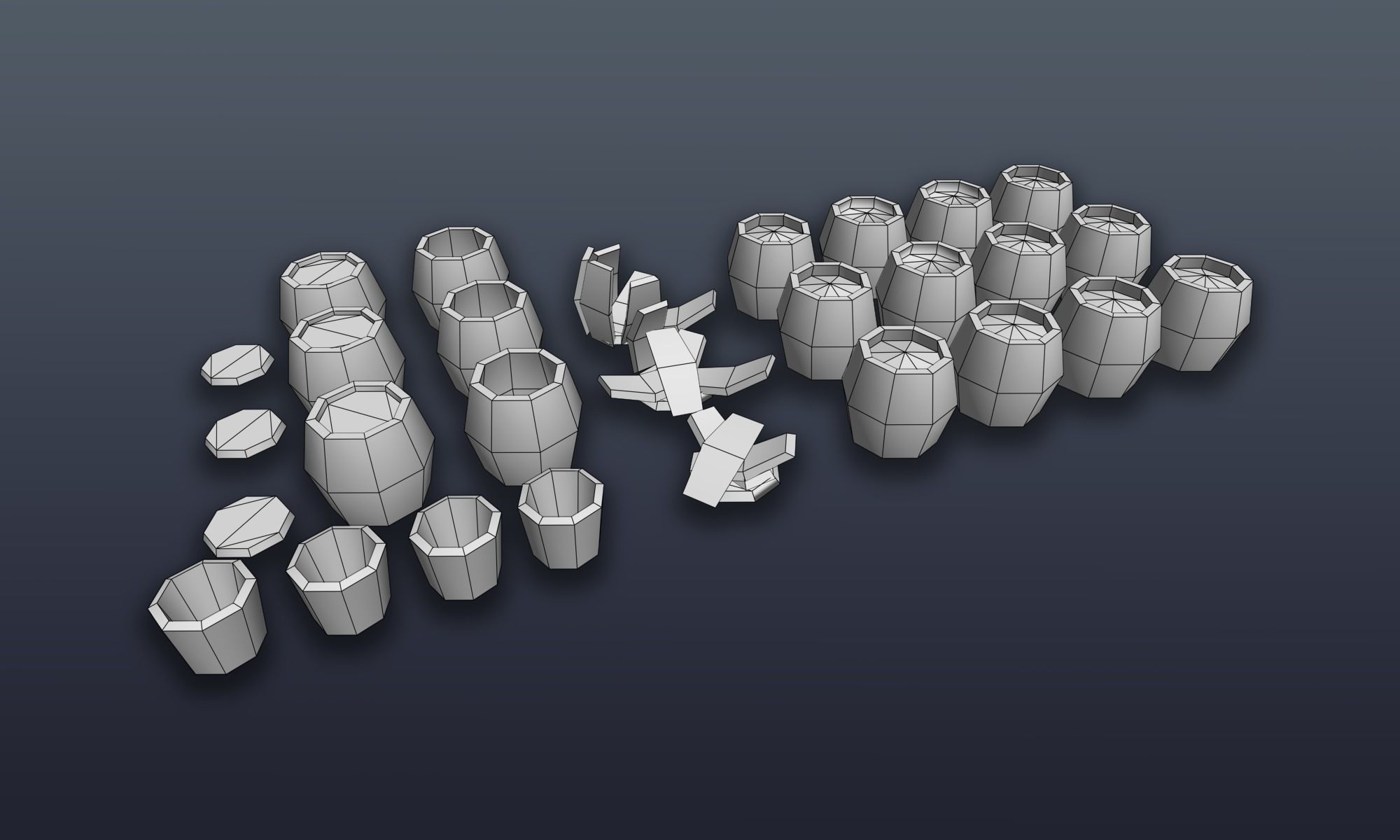 3DRT - Lowpoly Fantasy props bundle Low-poly 3D model_3