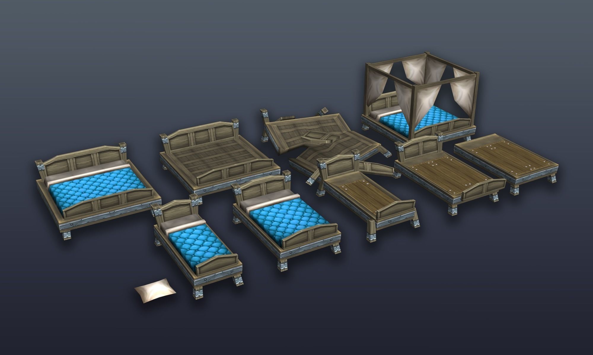 3DRT - Lowpoly Fantasy props bundle Low-poly 3D model_11