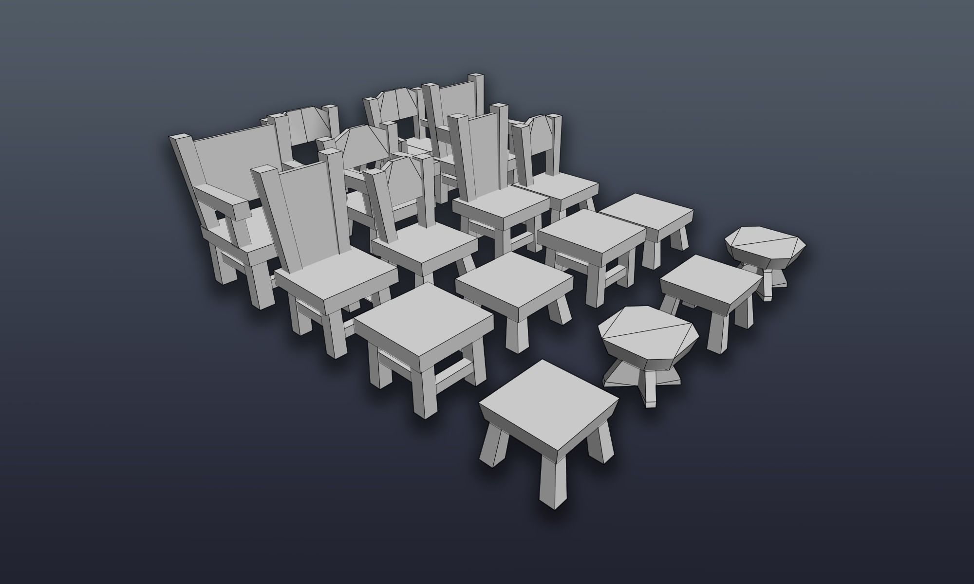 3DRT - Lowpoly Fantasy props bundle Low-poly 3D model_14