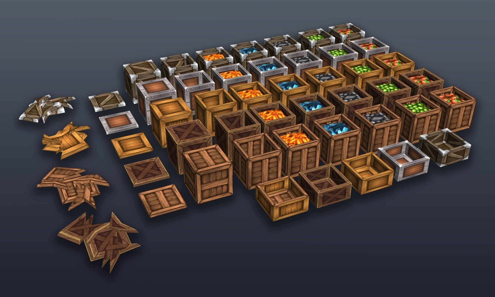 3DRT - Lowpoly Fantasy props bundle Low-poly 3D model_19
