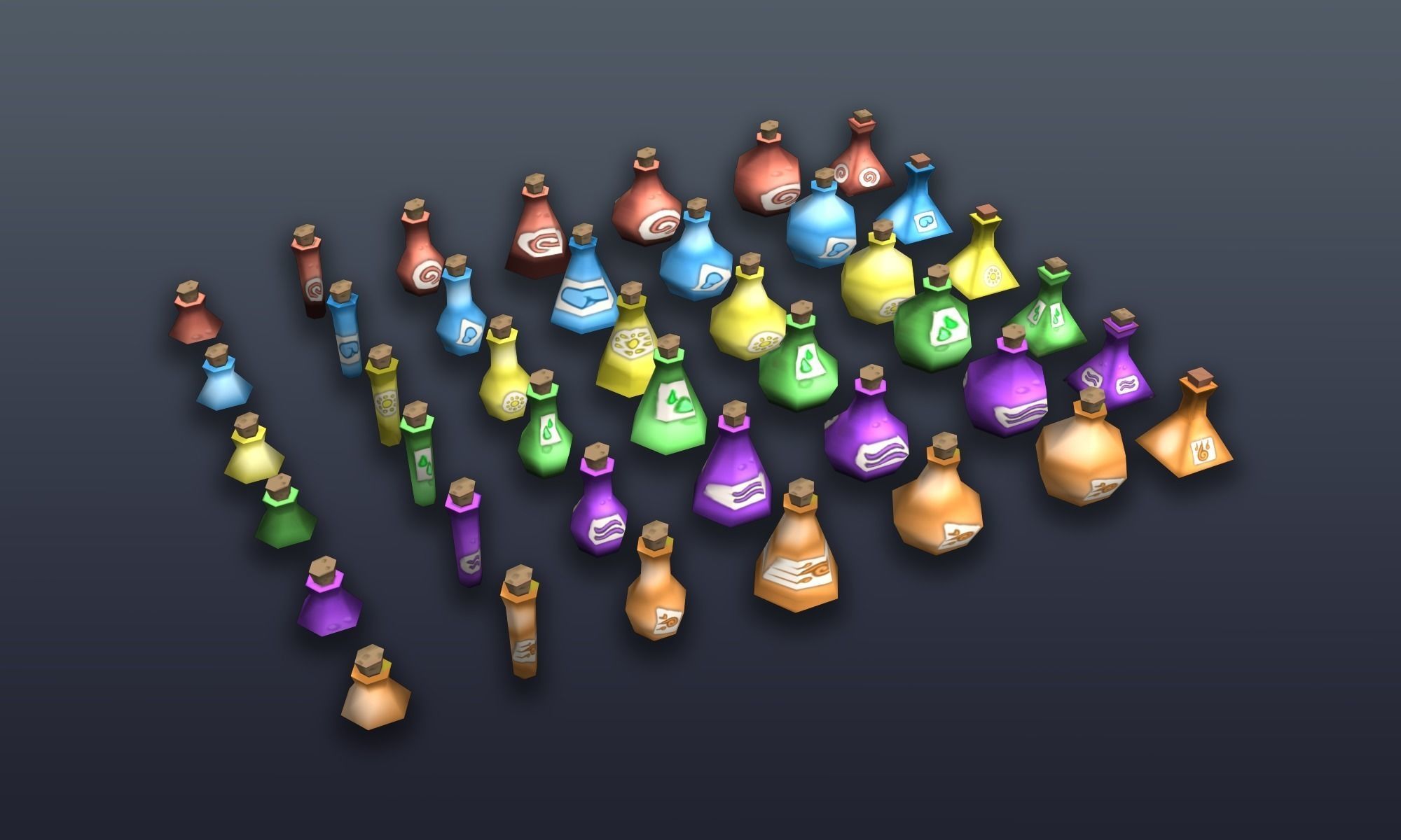 3DRT - Lowpoly Fantasy props bundle Low-poly 3D model_37