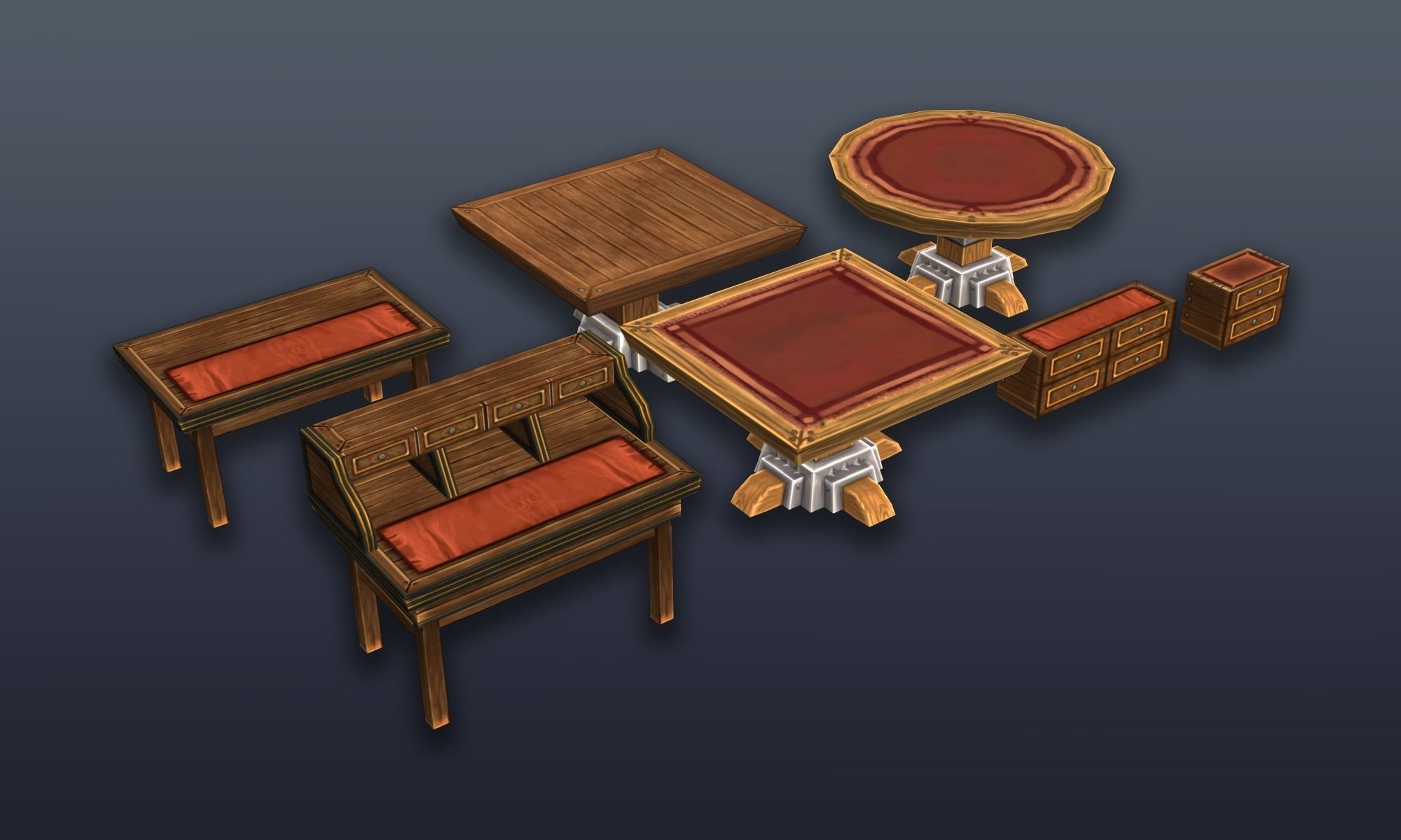 3DRT - Lowpoly Fantasy props bundle Low-poly 3D model_46