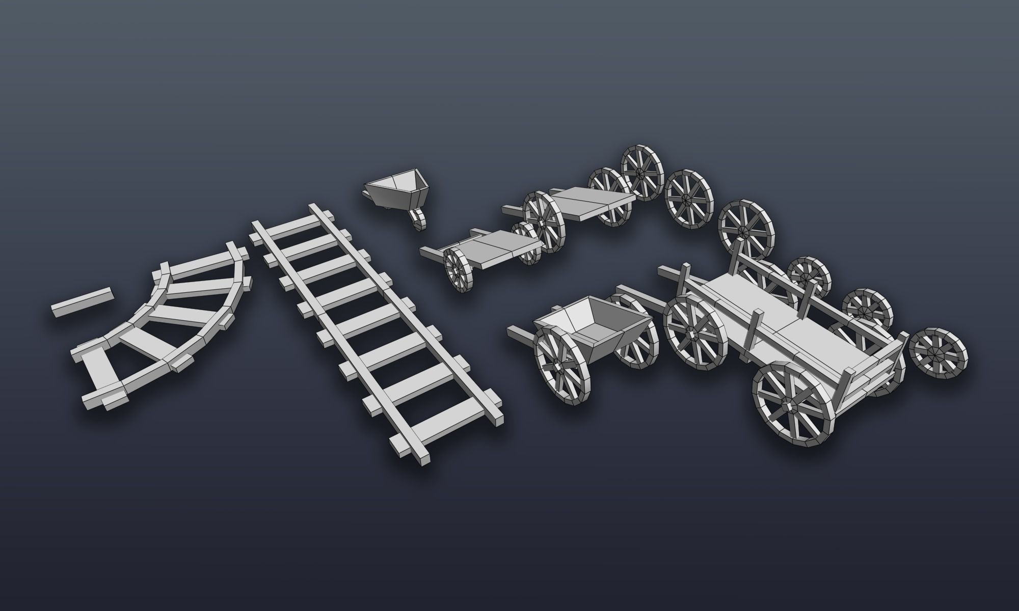 3DRT - Lowpoly Fantasy props bundle Low-poly 3D model_25