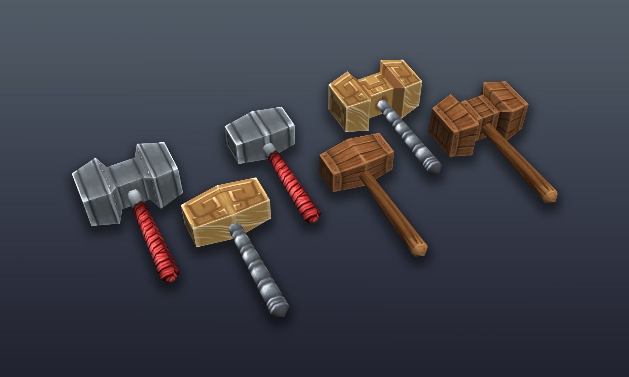3DRT - Lowpoly Fantasy props bundle Low-poly 3D model_23