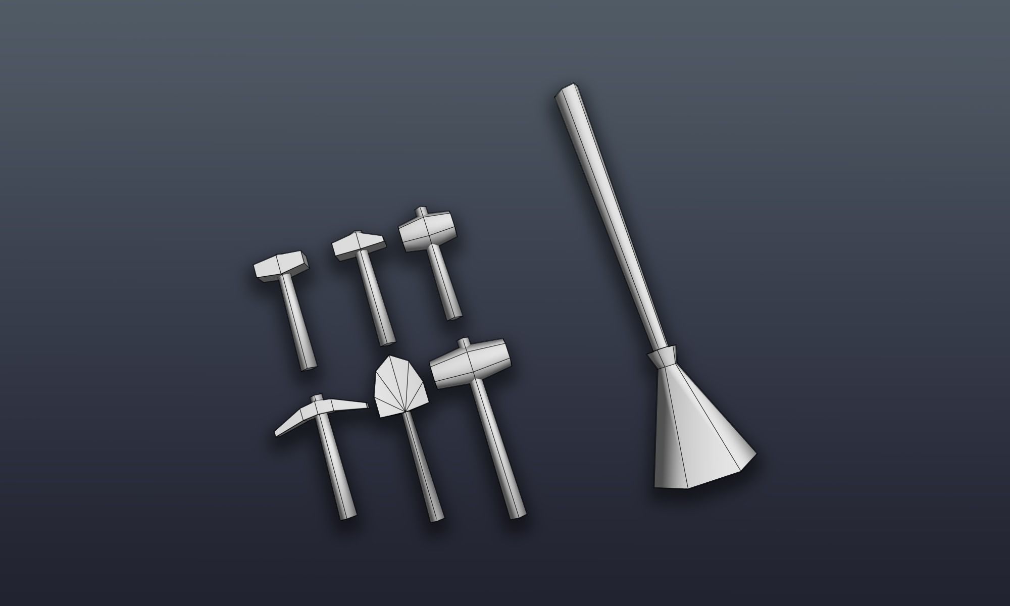 3DRT - Lowpoly Fantasy props bundle Low-poly 3D model_49