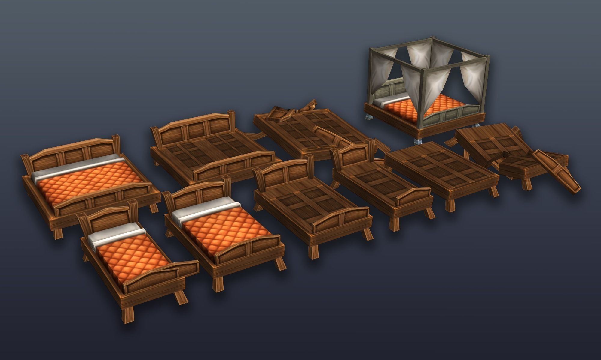 3DRT - Lowpoly Fantasy props bundle Low-poly 3D model_6