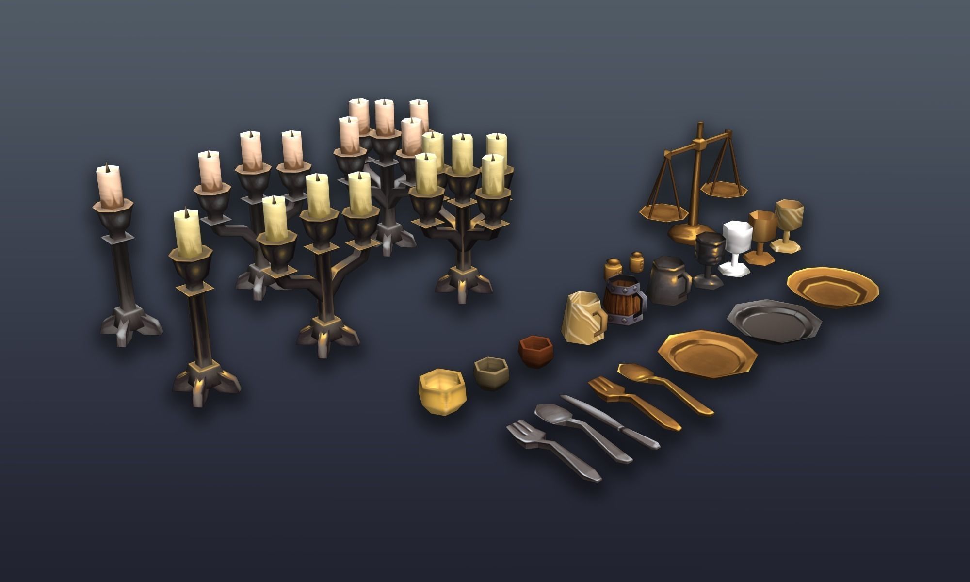 3DRT - Lowpoly Fantasy props bundle Low-poly 3D model_34