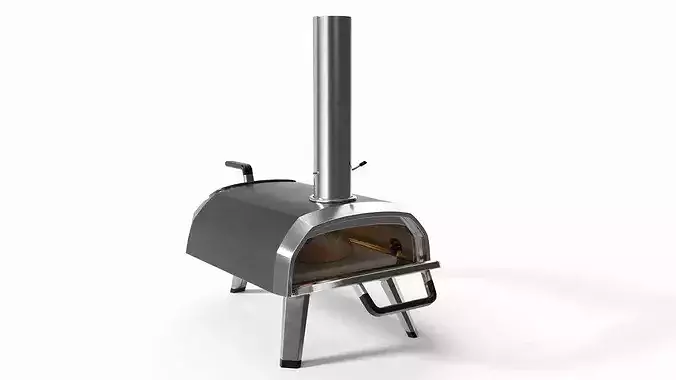 Wood Fired Bread Oven Stainless Steel 3D model