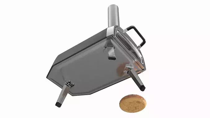 Wood Fired Bread Oven Stainless Steel 3D model 7