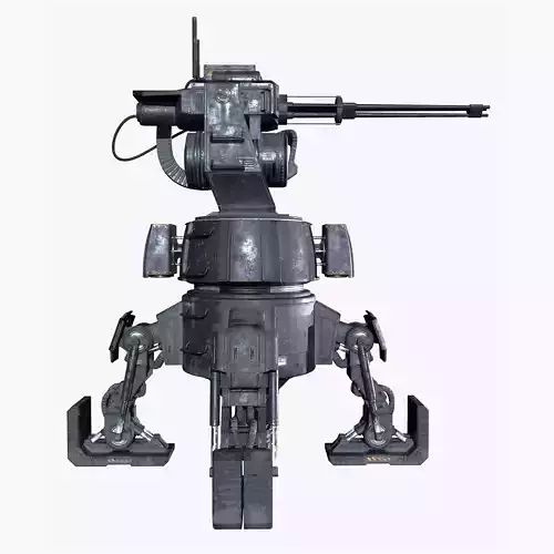 Turret Game Ready PBR Textures Free low-poly 3D model