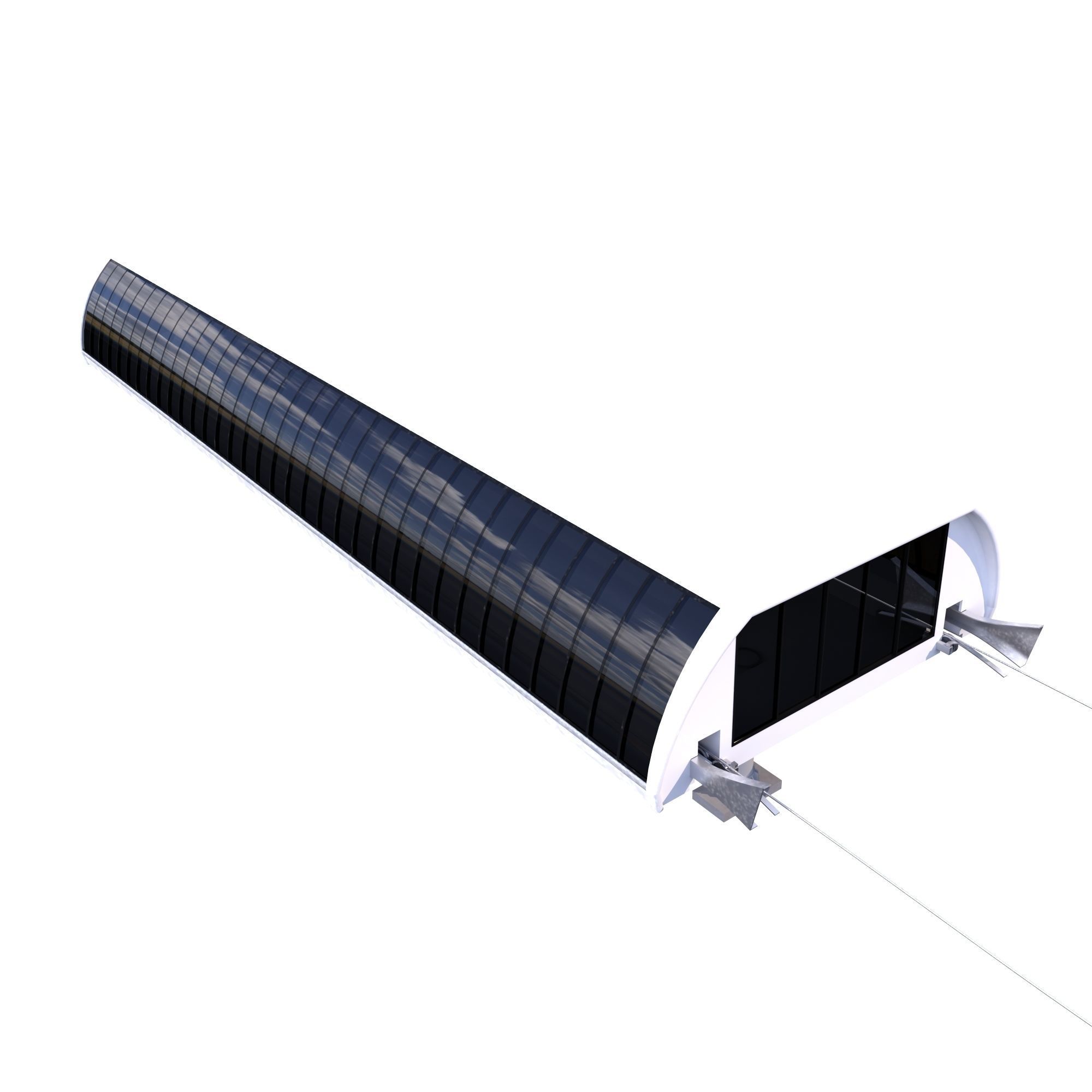 Ski Lift Cableway Car Low-poly 3D model_17
