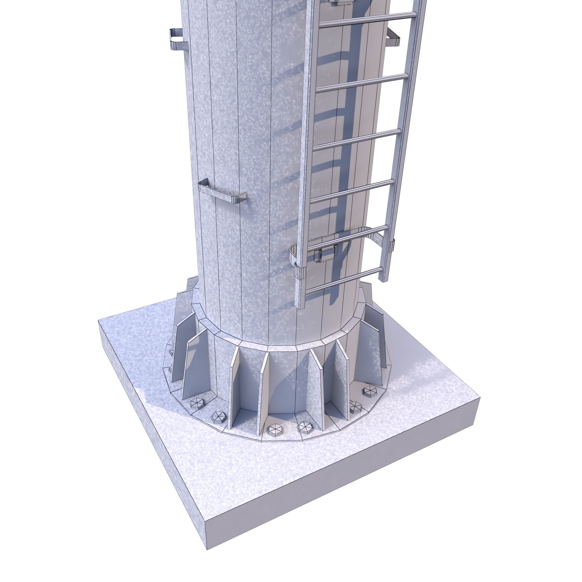 Ski Lift Cableway Car Low-poly 3D model_24