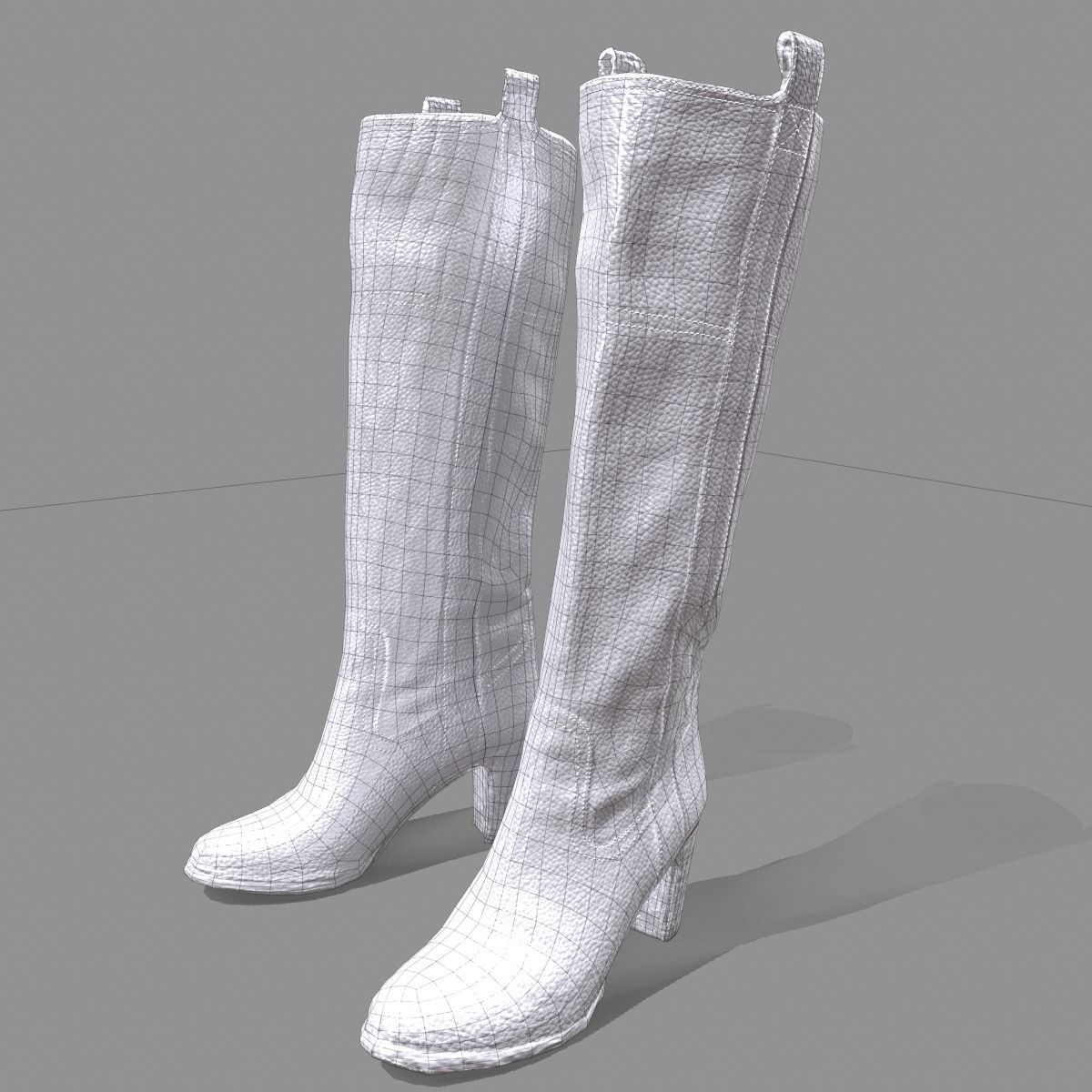 4 Realistic Boots PBR two snake skin Low-poly 3D model_18
