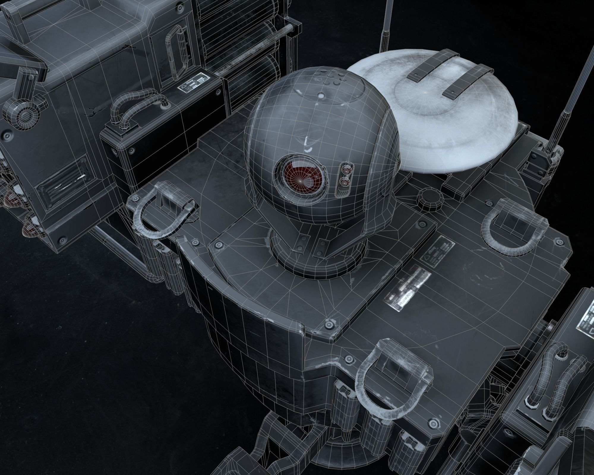 Missile Turret Game Ready PBR Textures Low-poly 3D model_21