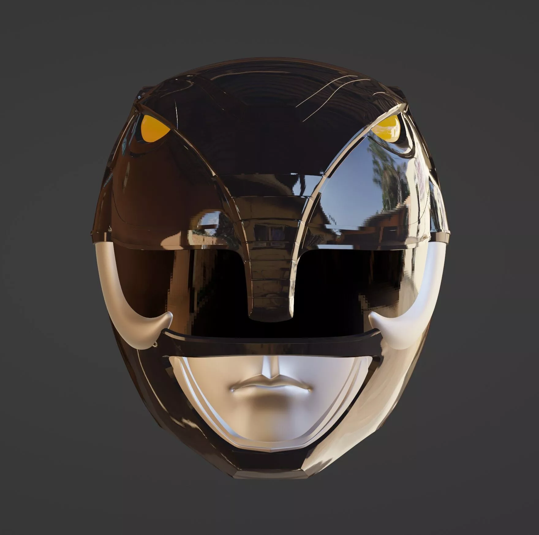 Power Rangers Mighty Morphin Black Ranger Helmet 3D print model
