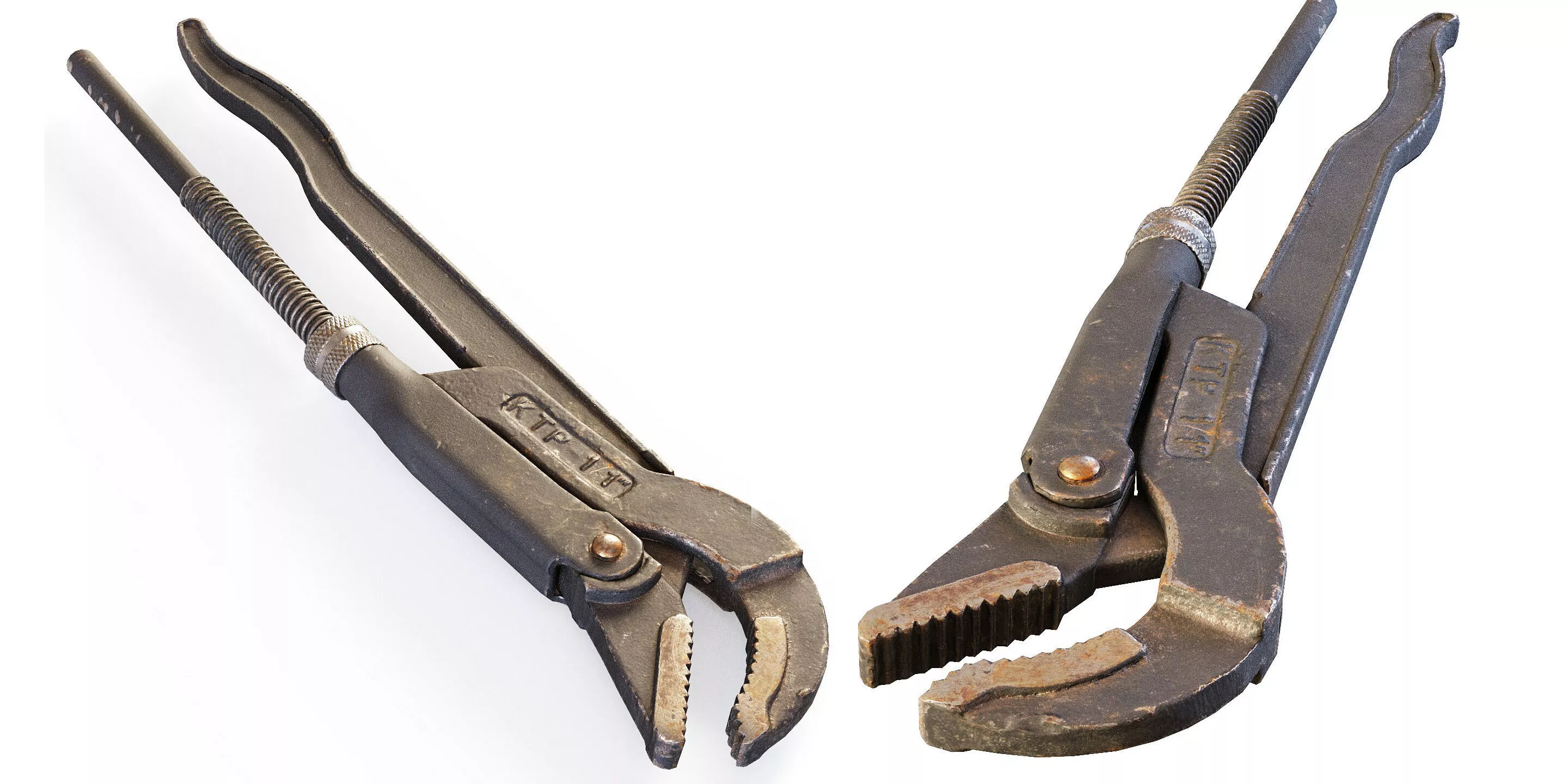 Pipe wrench 01 Low-poly 3D model