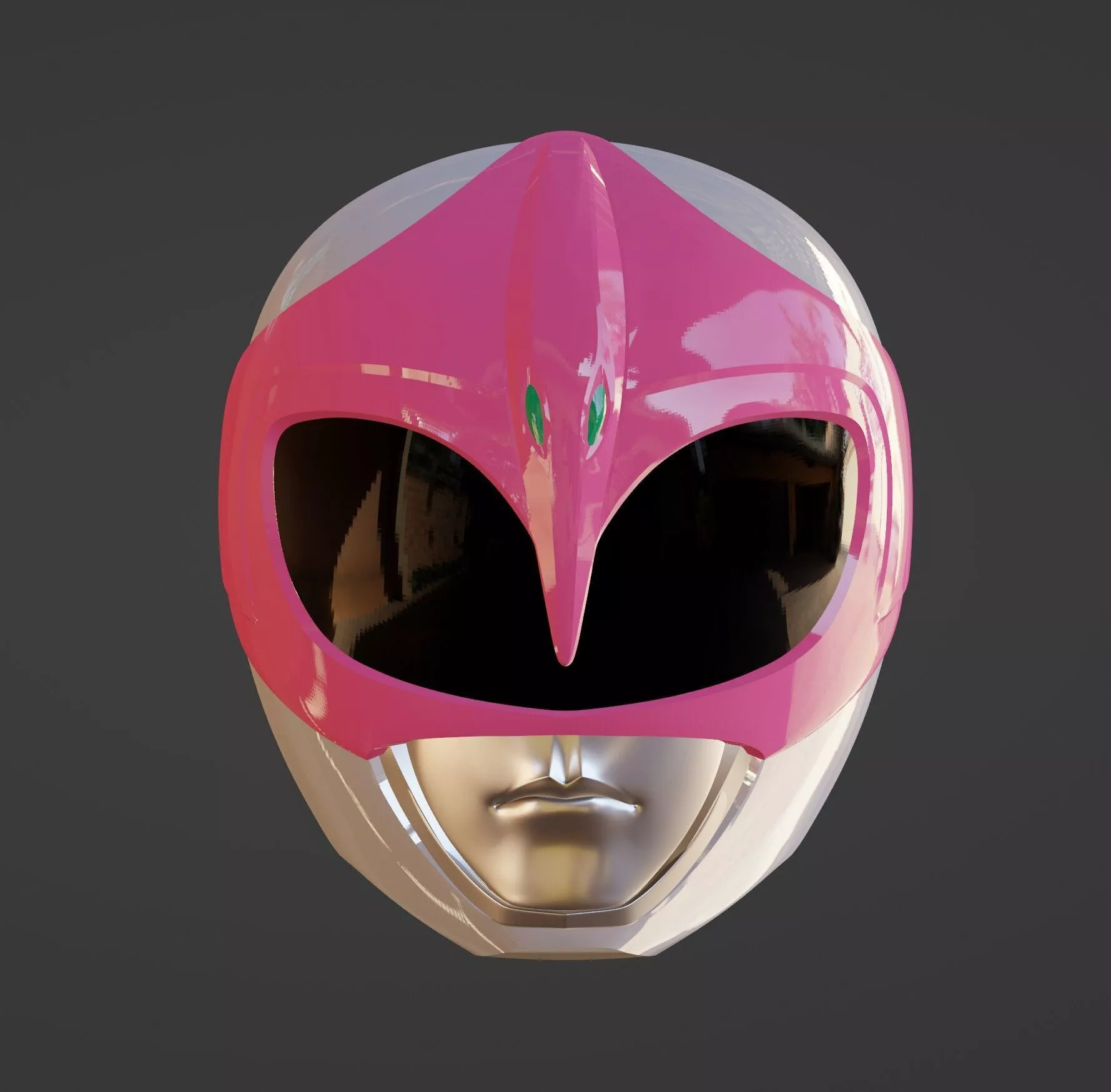 Power Rangers Mighty Morphin Pink Ranger Helmet 3D print model