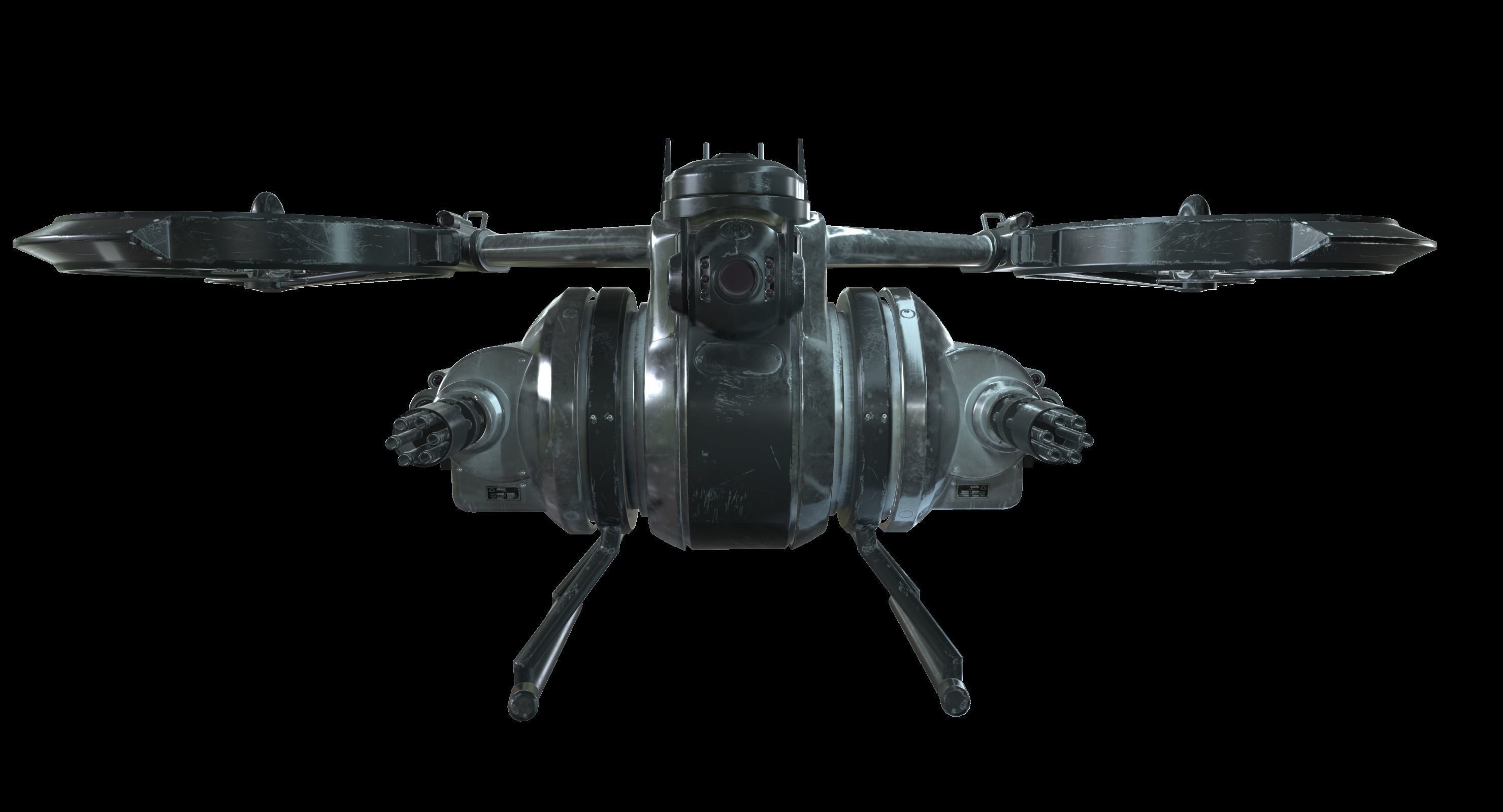 Drone Sci Fi Game Ready PBR Textures Low-poly 3D model_10