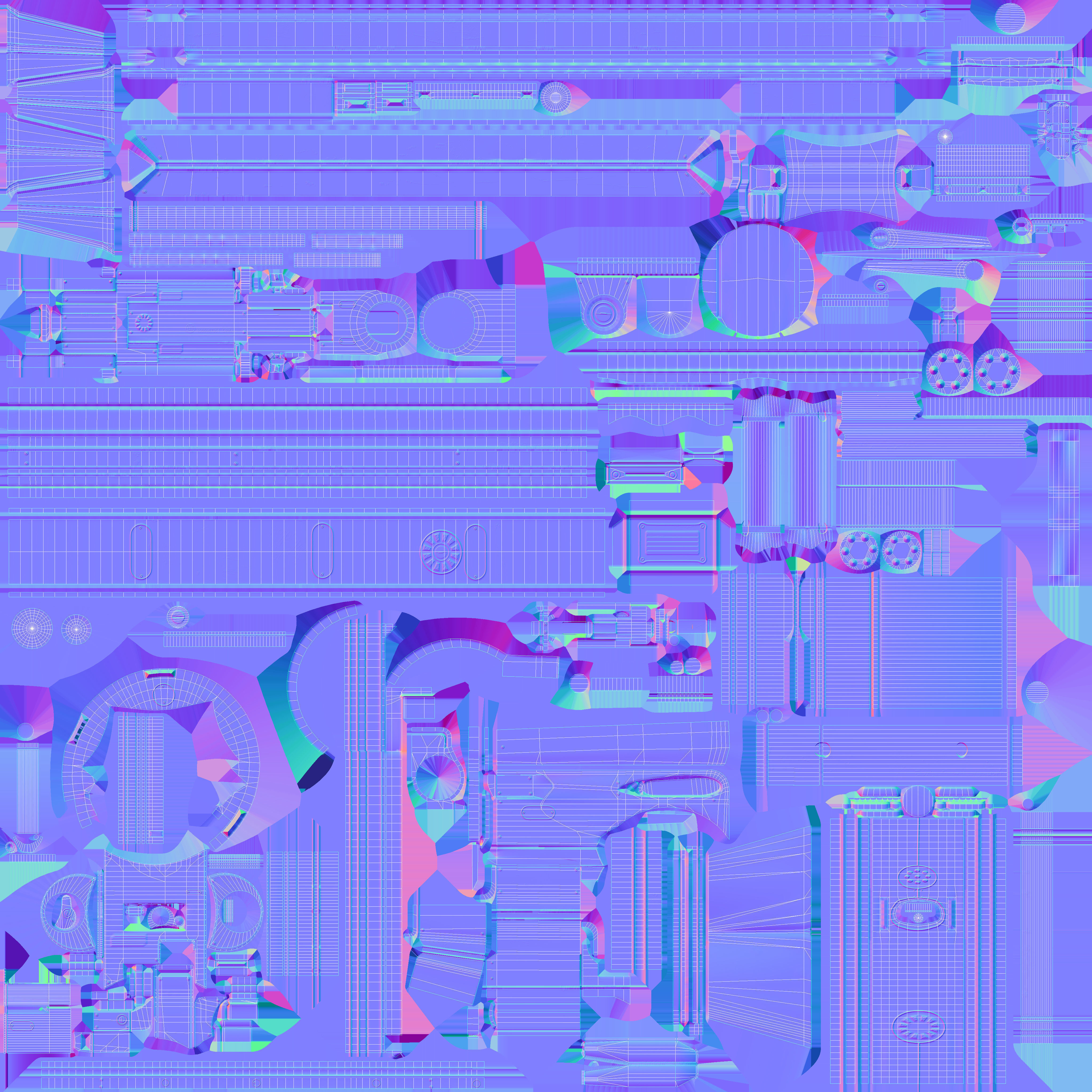 Drone Sci Fi Game Ready PBR Textures Low-poly 3D model_29