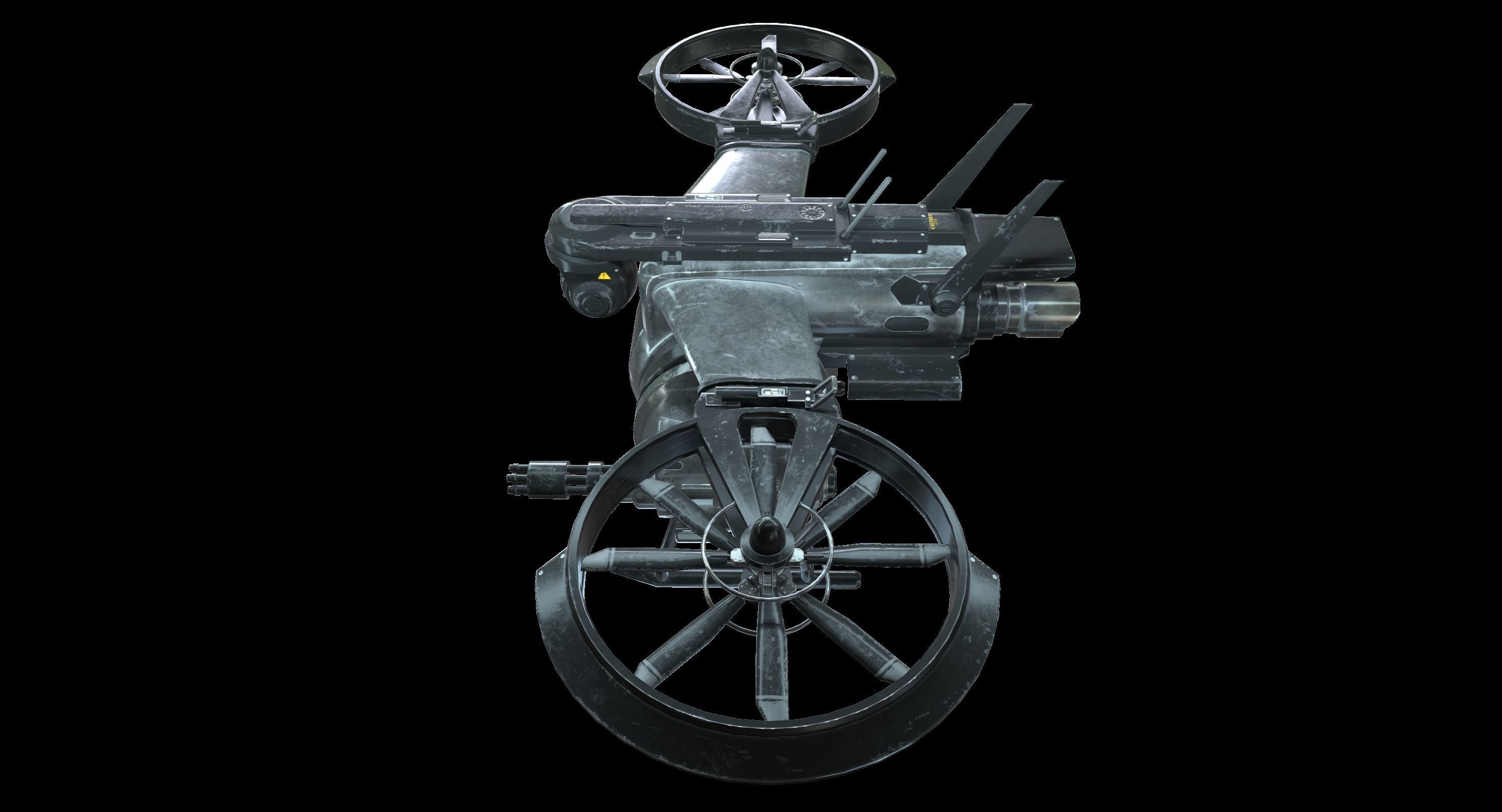 Drone Sci Fi Game Ready PBR Textures Low-poly 3D model_8