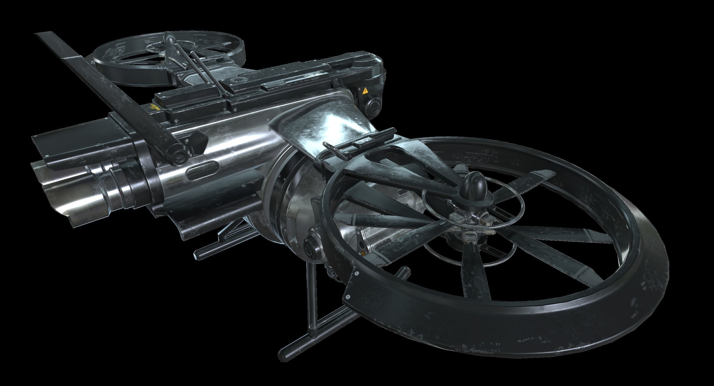 Drone Sci Fi Game Ready PBR Textures Low-poly 3D model_20