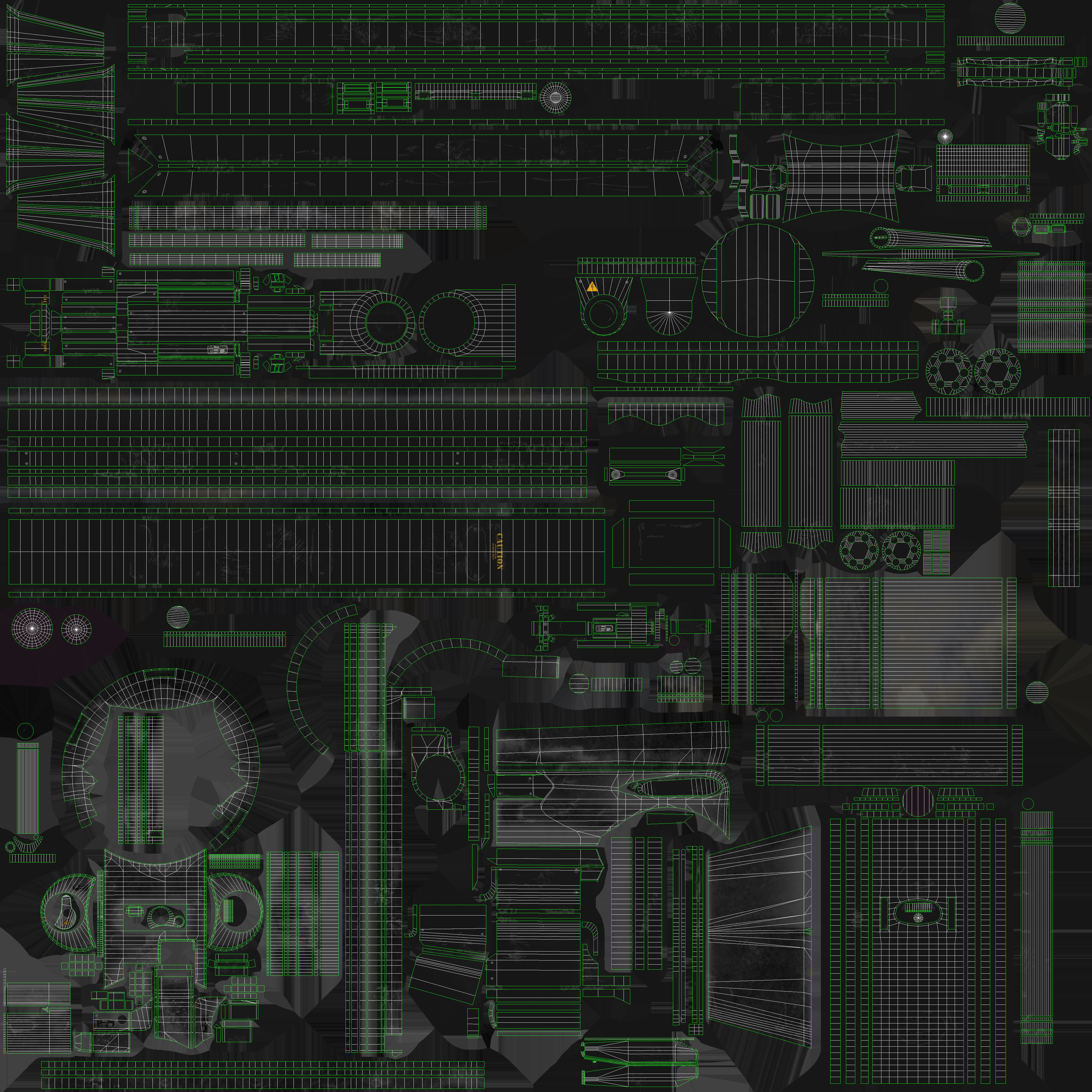 Drone Sci Fi Game Ready PBR Textures Low-poly 3D model_28