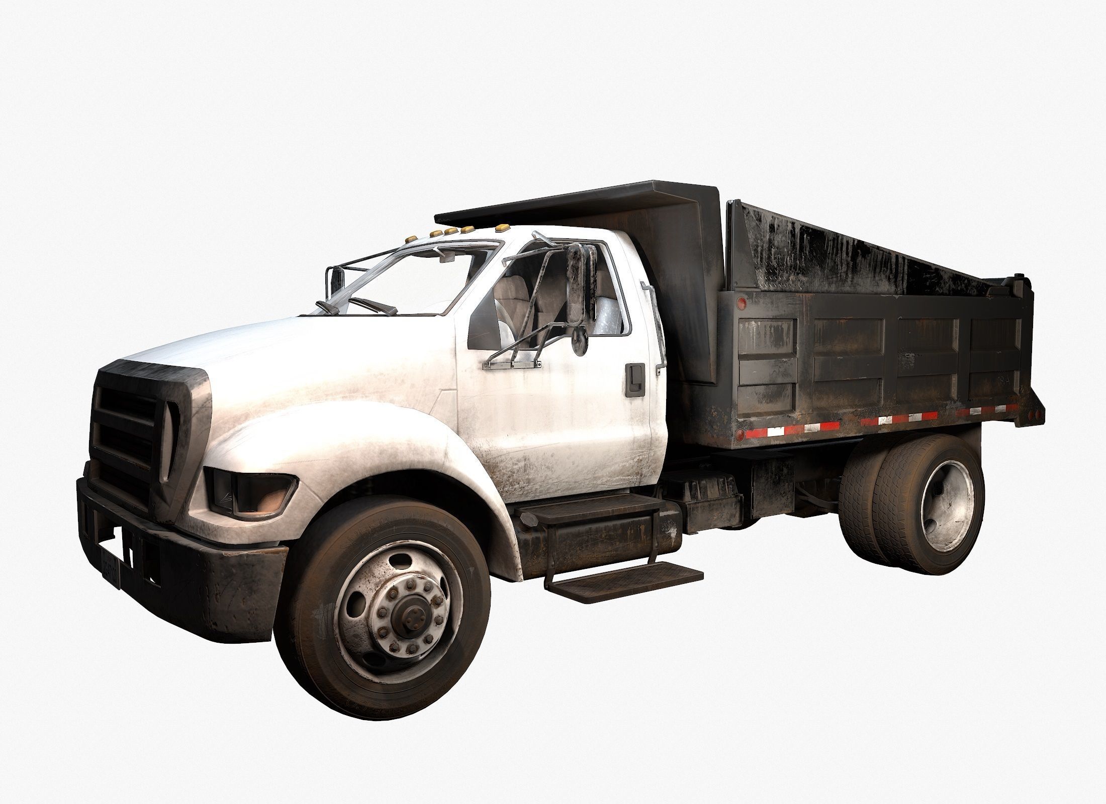 Dump Truck Game Ready PBR Textures Low-poly 3D model_8