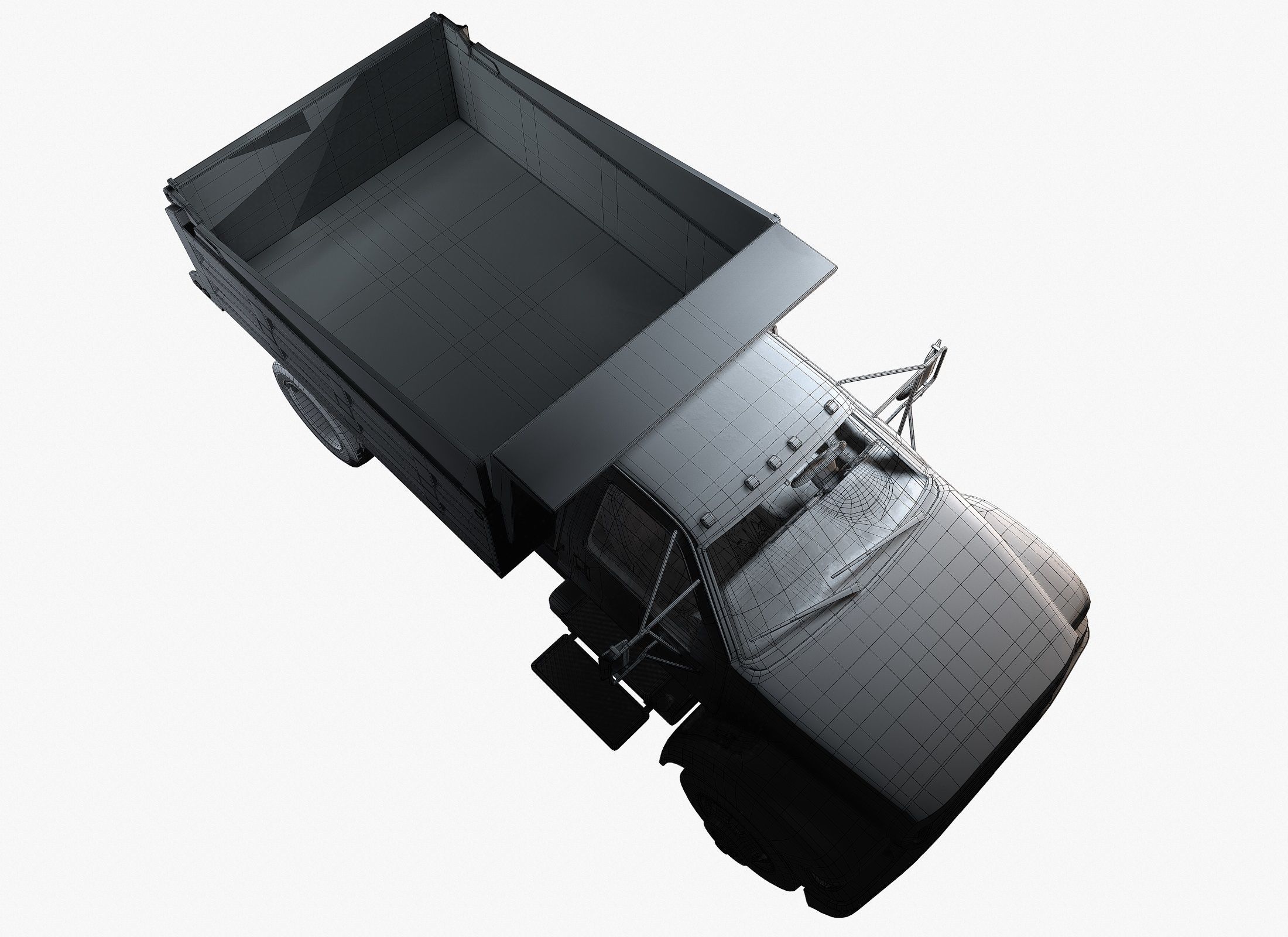 Dump Truck Game Ready PBR Textures Low-poly 3D model_19