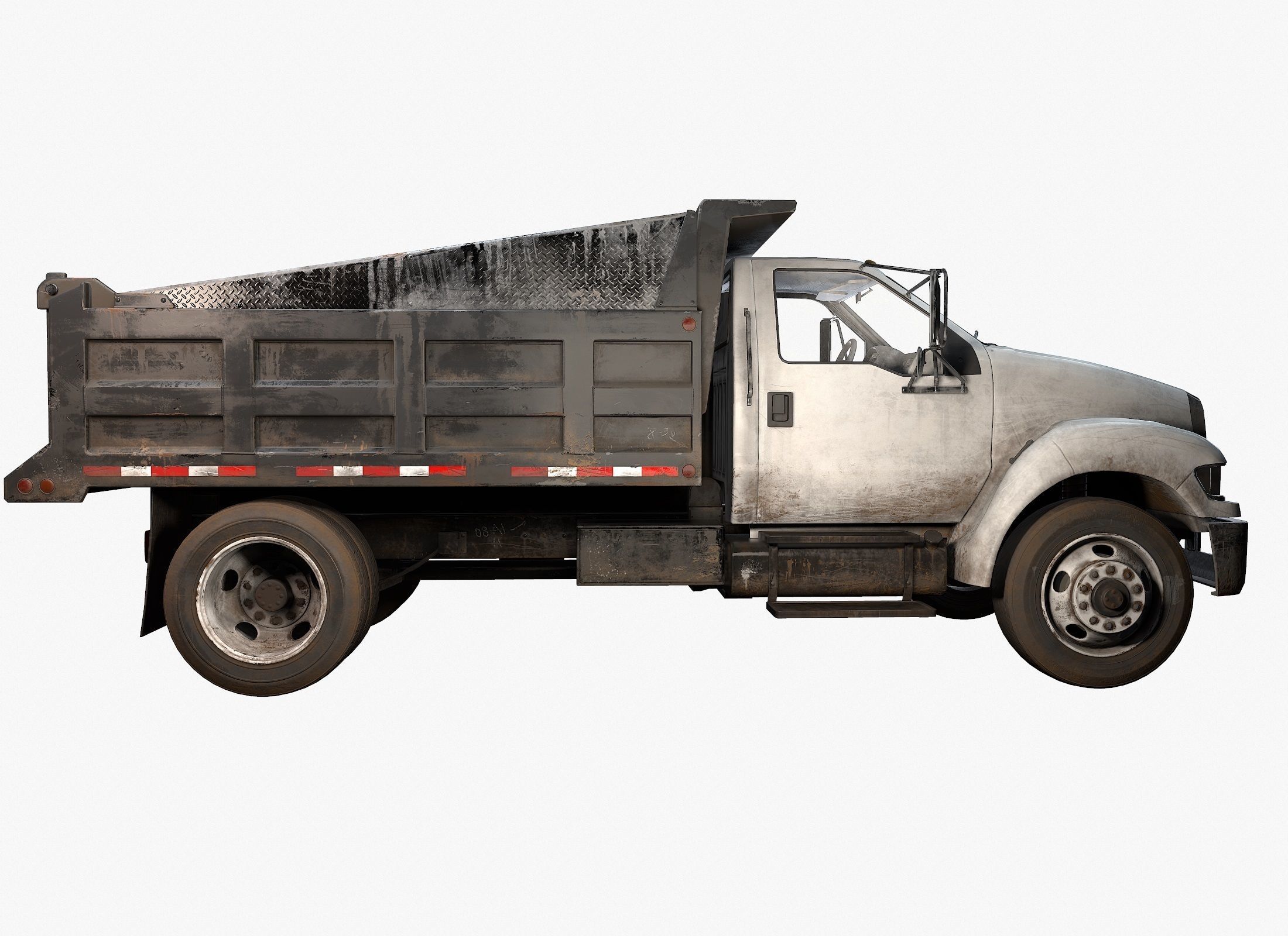 Dump Truck Game Ready PBR Textures Low-poly 3D model_2