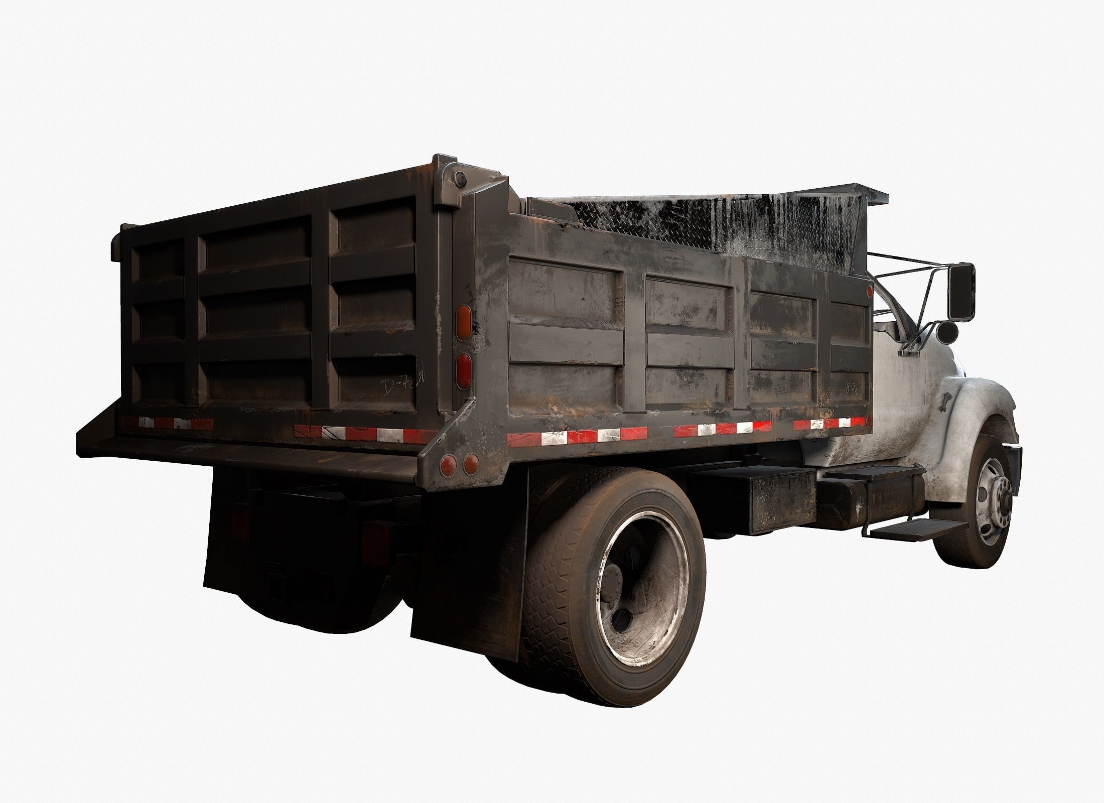 Dump Truck Game Ready PBR Textures Low-poly 3D model_16