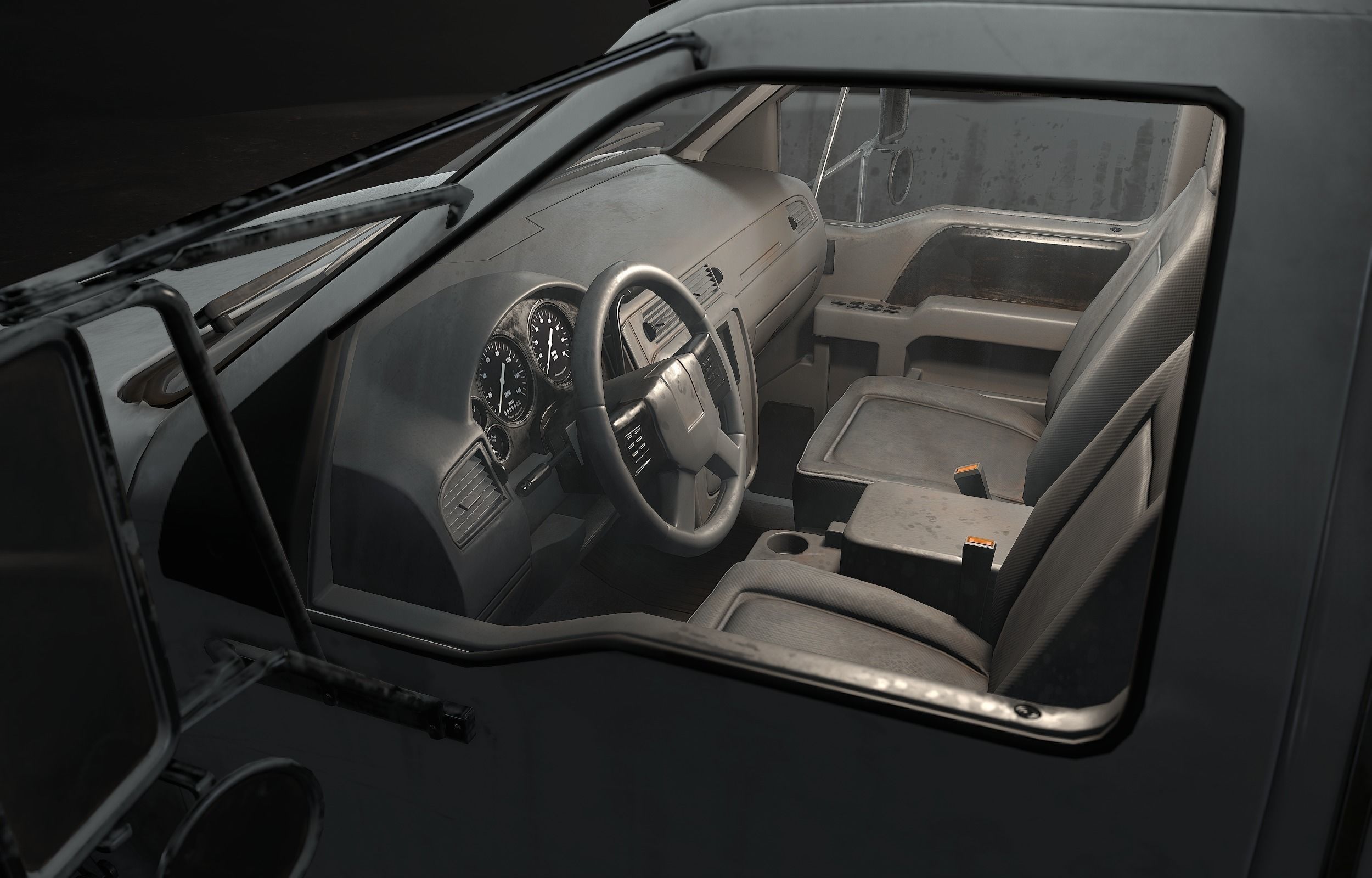 Dump Truck Game Ready PBR Textures Low-poly 3D model_22