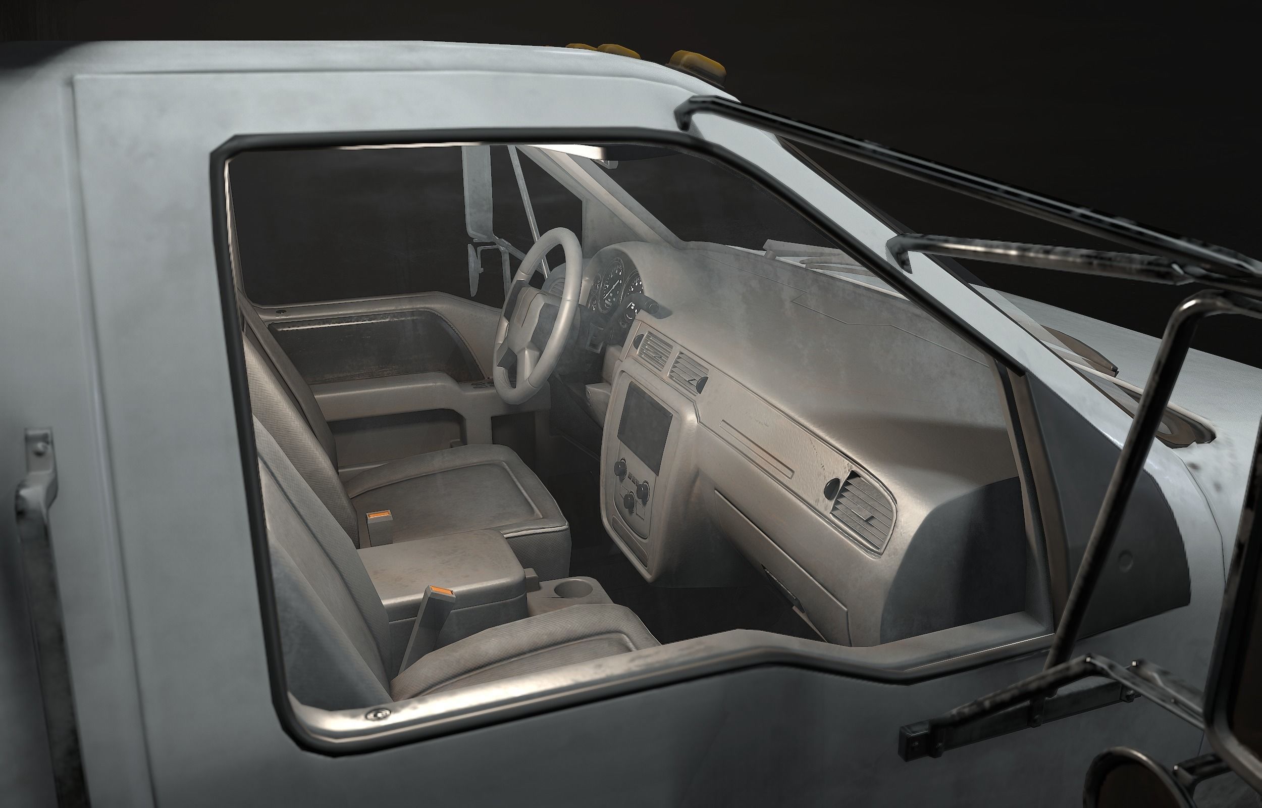 Dump Truck Game Ready PBR Textures Low-poly 3D model_23