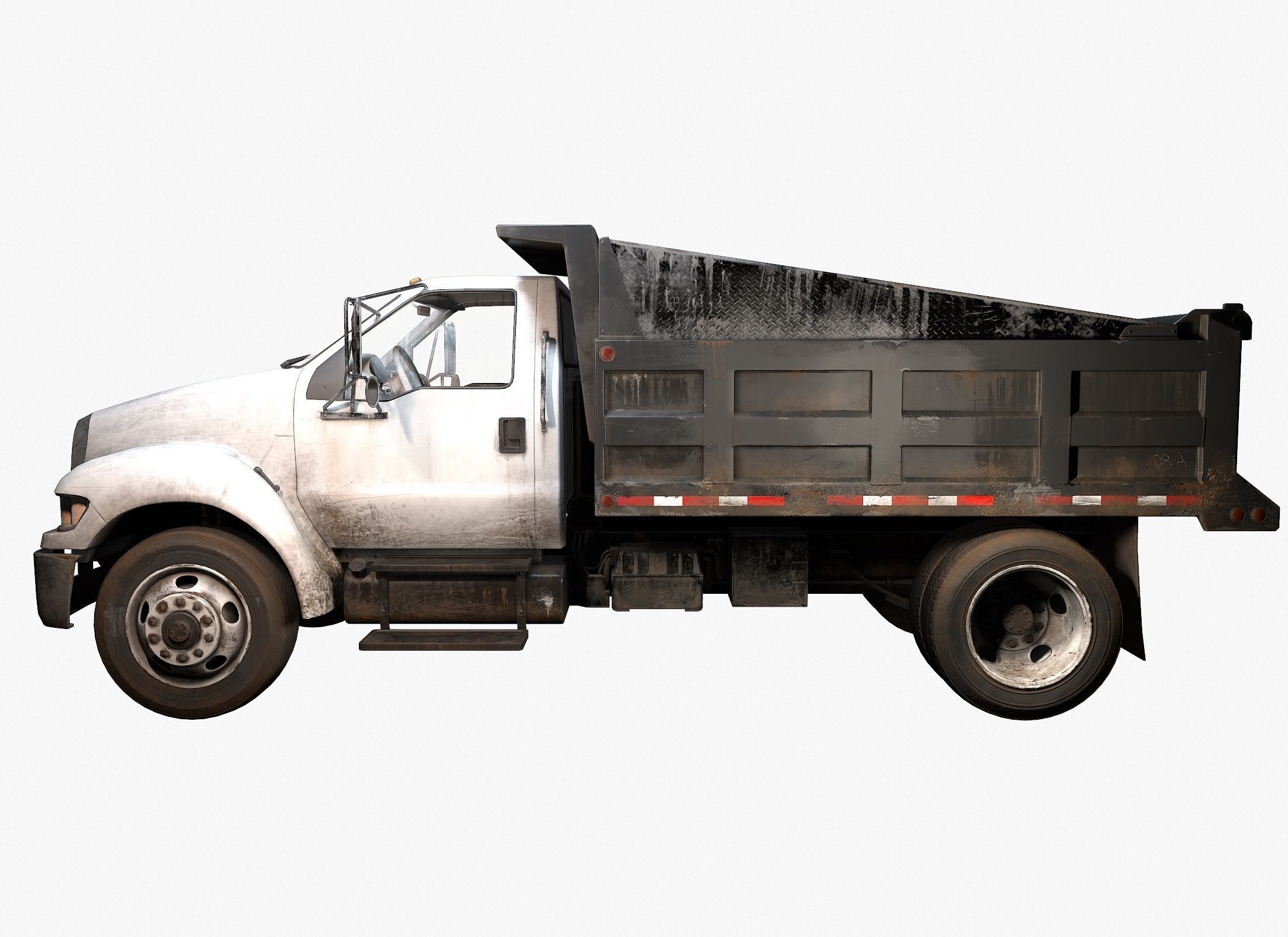 Dump Truck Game Ready PBR Textures Low-poly 3D model_10
