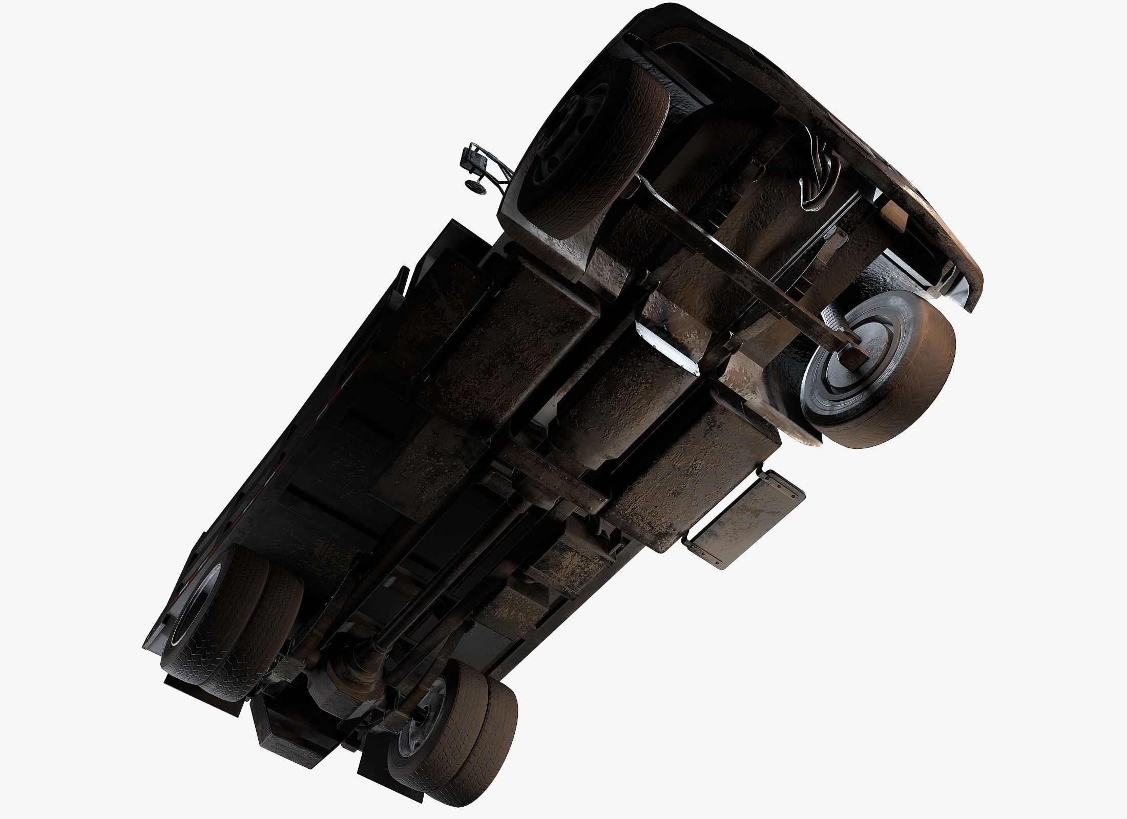 Dump Truck Game Ready PBR Textures Low-poly 3D model_20