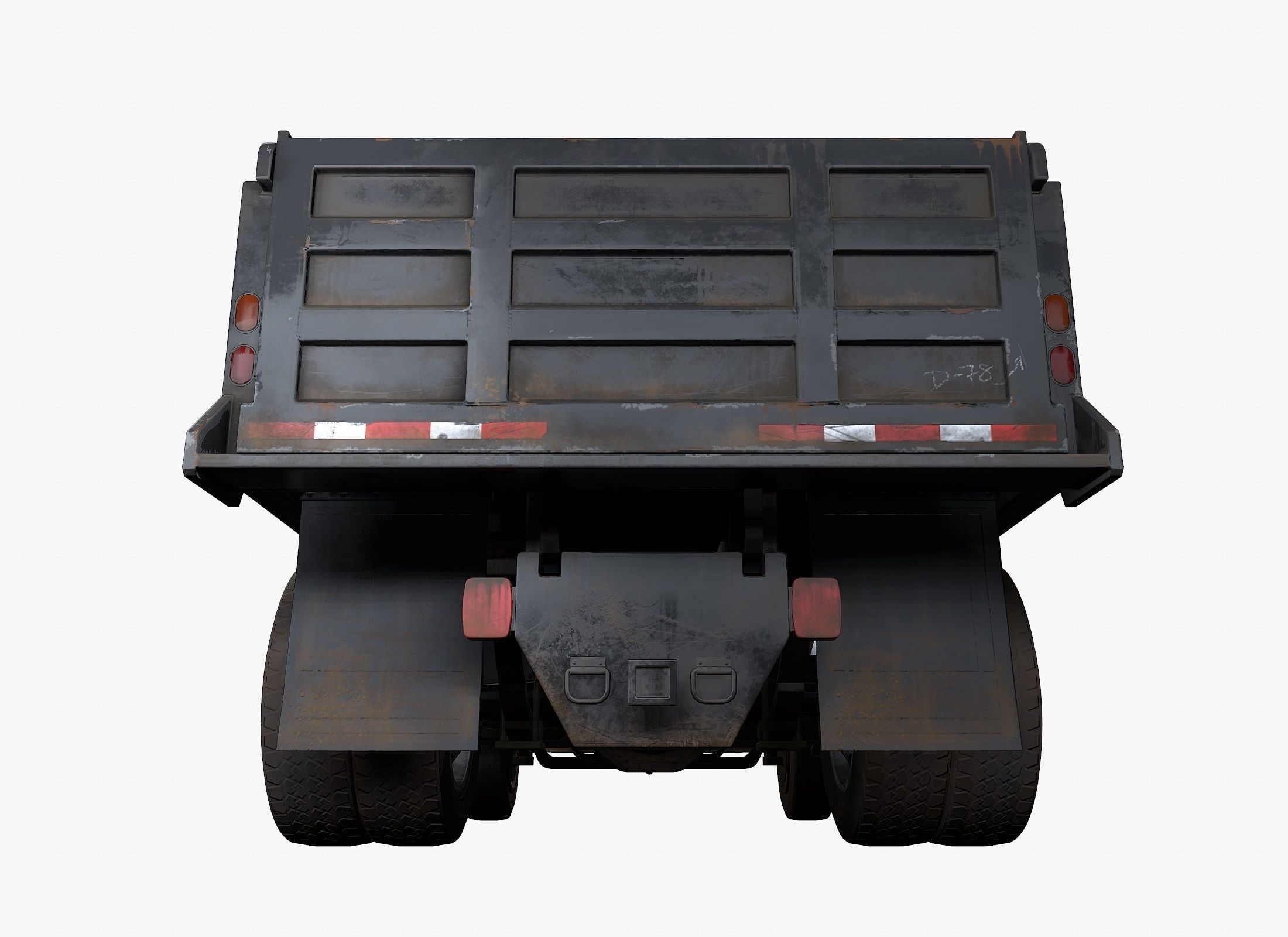 Dump Truck Game Ready PBR Textures Low-poly 3D model_12