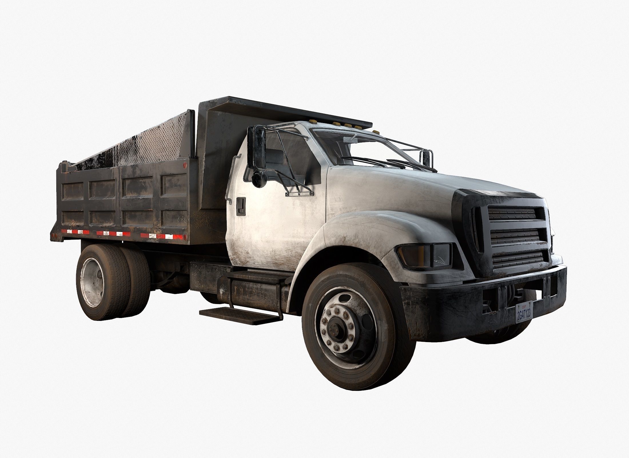 Dump Truck Game Ready PBR Textures Low-poly 3D model_4