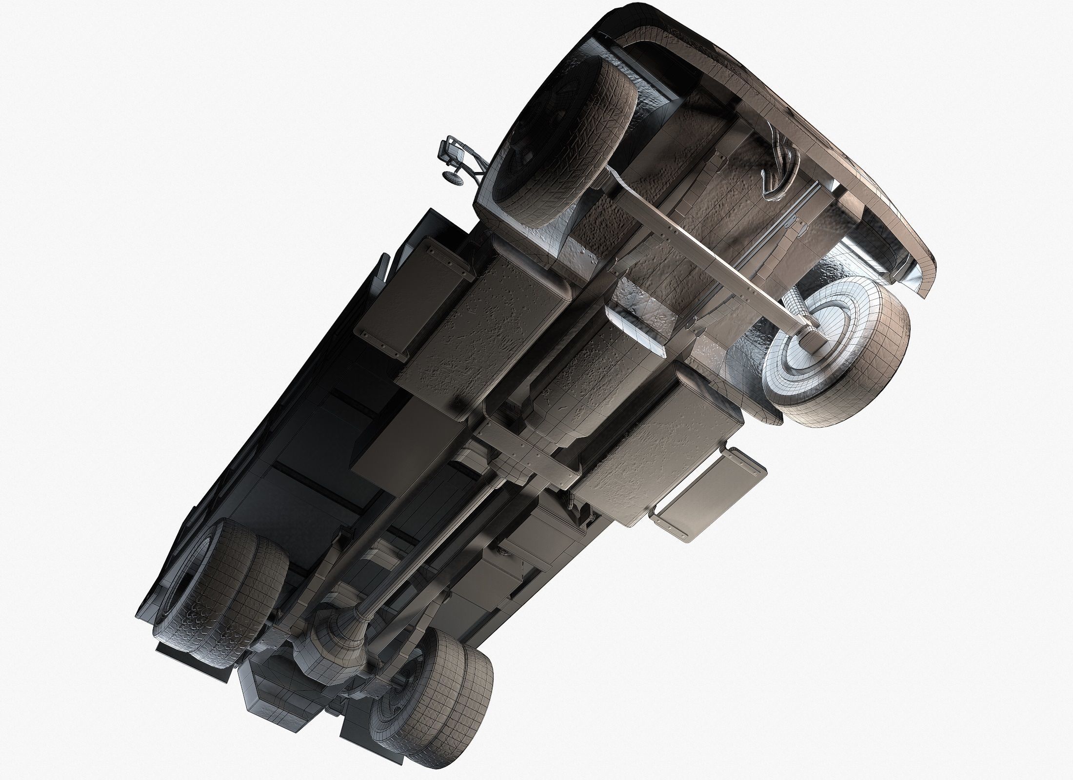 Dump Truck Game Ready PBR Textures Low-poly 3D model_21