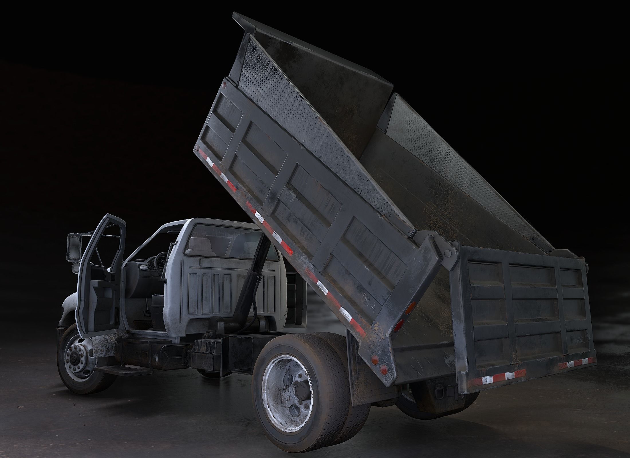 Dump Truck Game Ready PBR Textures Low-poly 3D model_27