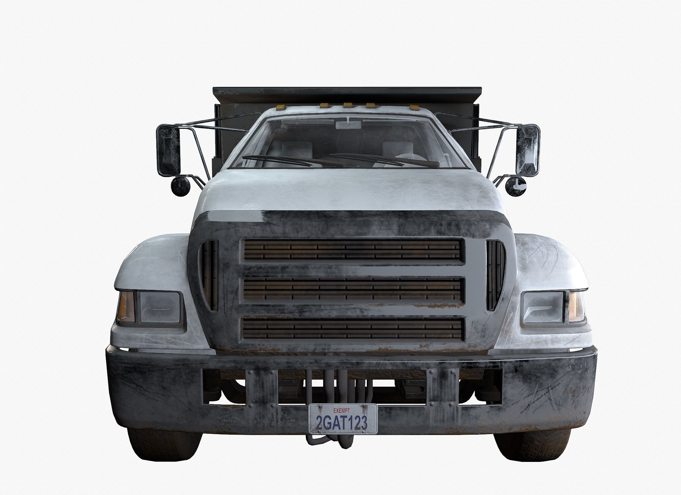 Dump Truck Game Ready PBR Textures Low-poly 3D model_6