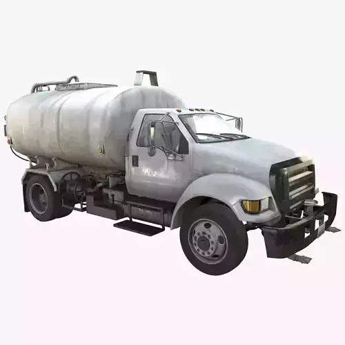Water Truck Game Ready PBR Textures Low-poly 3D model