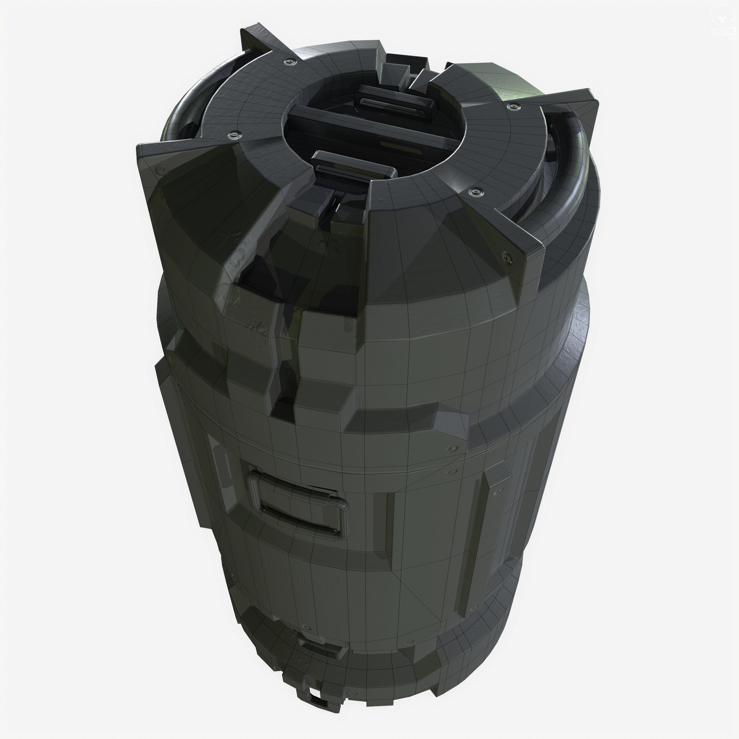 Sci-Fi Industrial Crate Collection Game Ready PBR Textures Low-poly 3D model_49