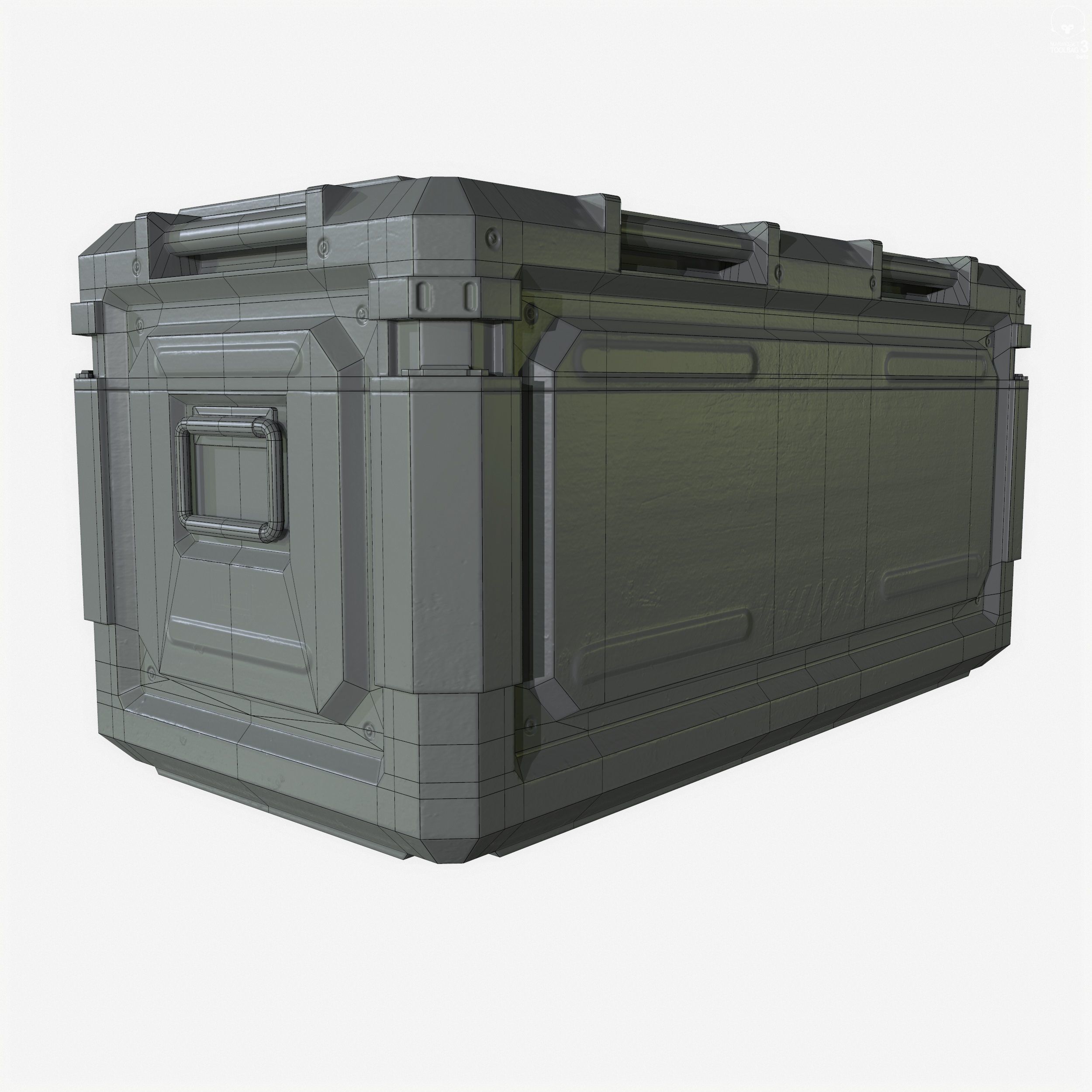 Sci-Fi Industrial Crate Collection Game Ready PBR Textures Low-poly 3D model_18